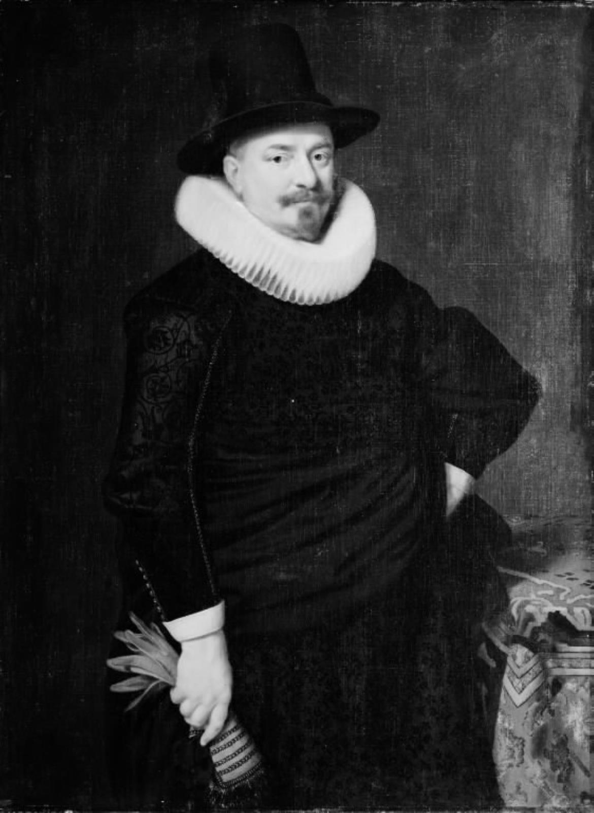 Portræt af en 38 årig mand 1622 Cornelis van der Voort Pieter van