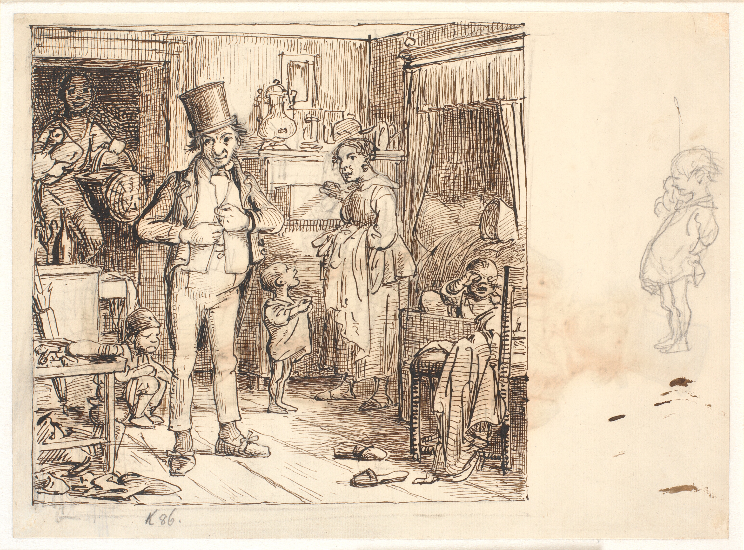 Skomagerfamilien forbereder sig til søndagsskovturen