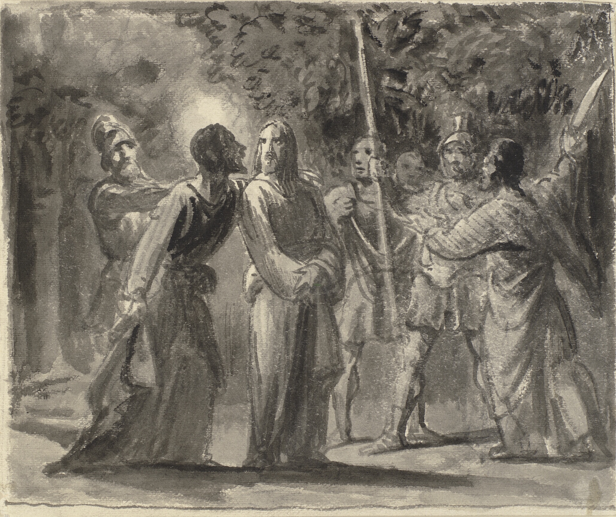 Jesus kysses af Judas i Getsemane Have