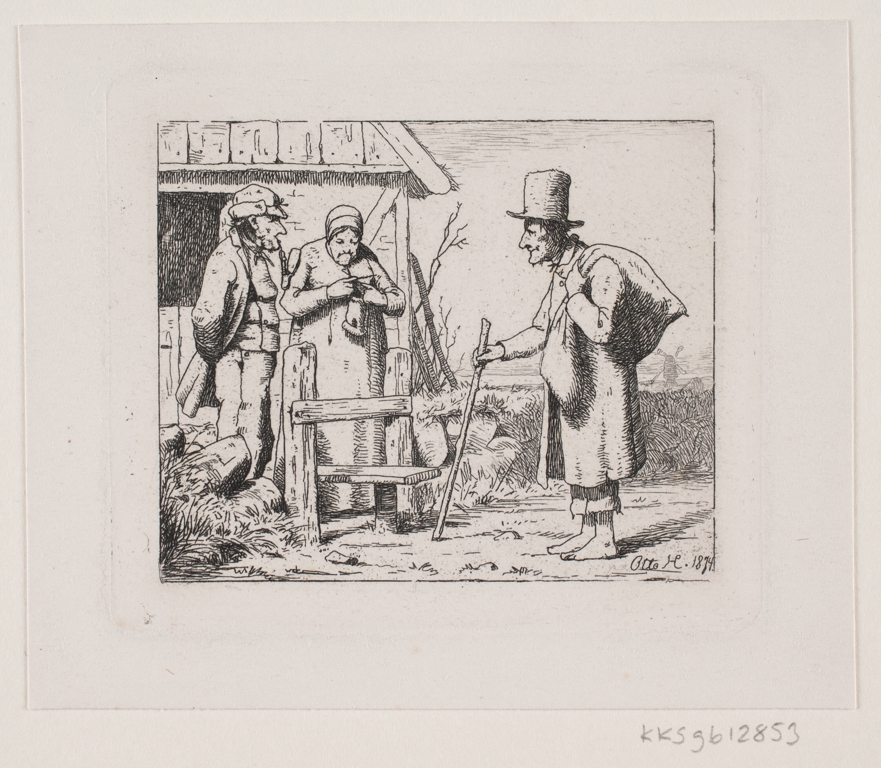 Figurer ved et bondehus