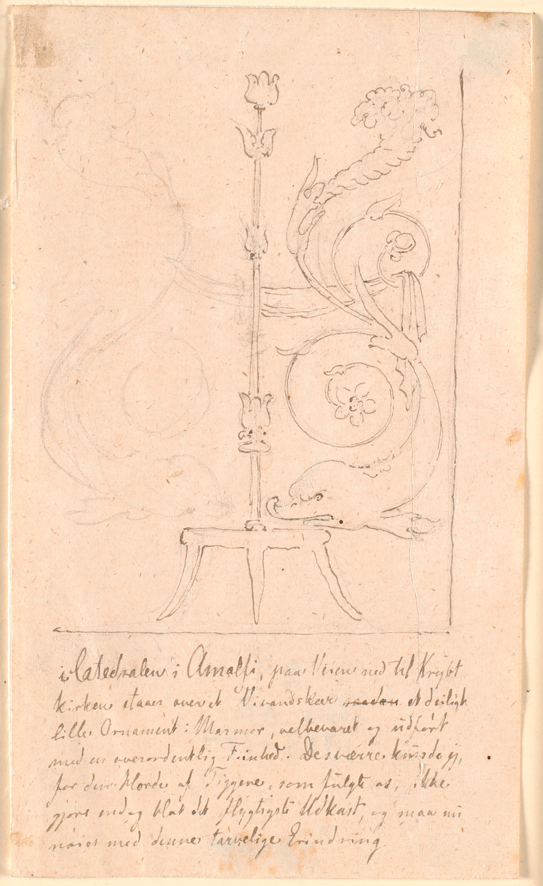 Ornament over vievandskarret i domkirken i Amalfi