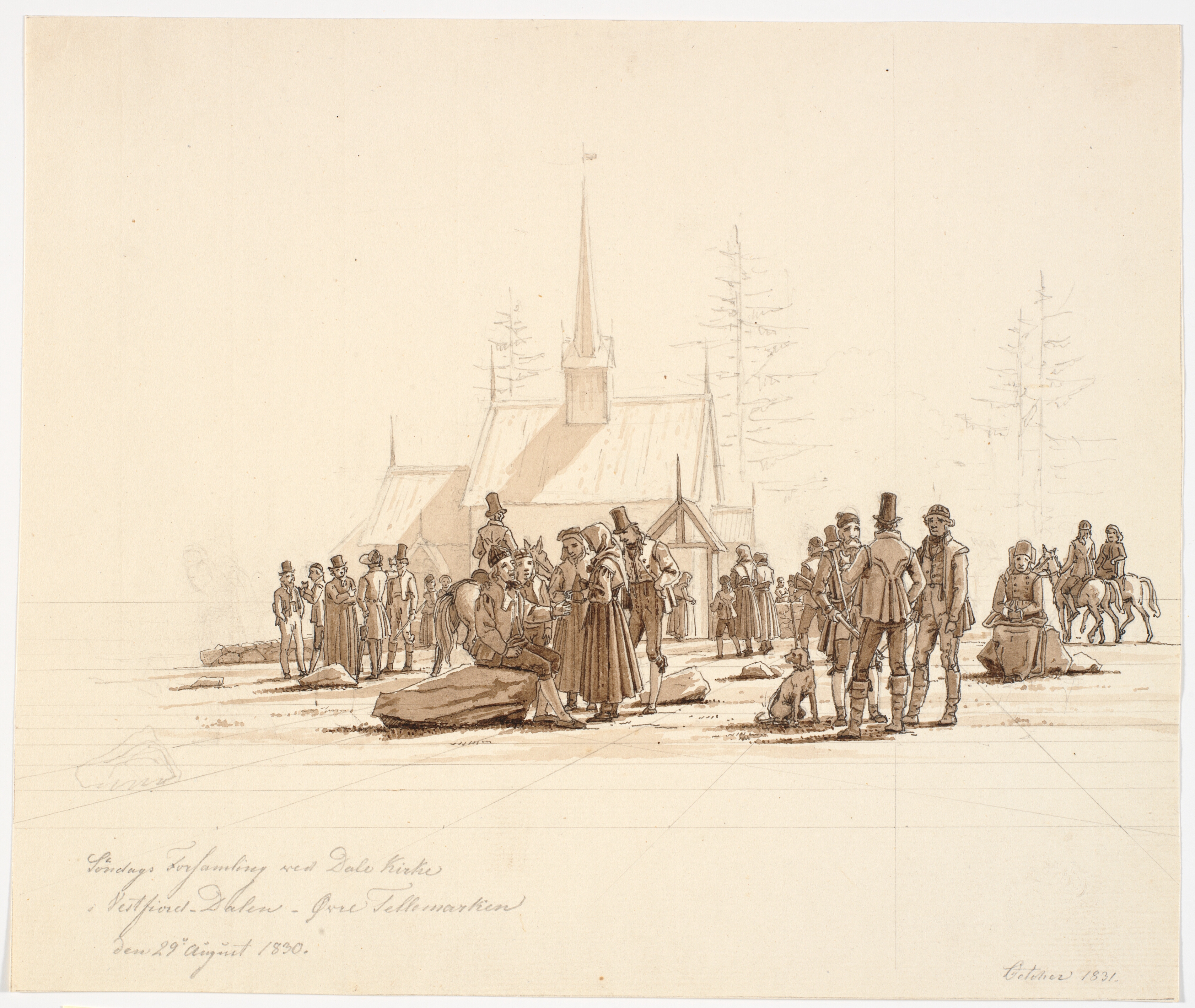 Søndagsforsamling ved Dale Kirke