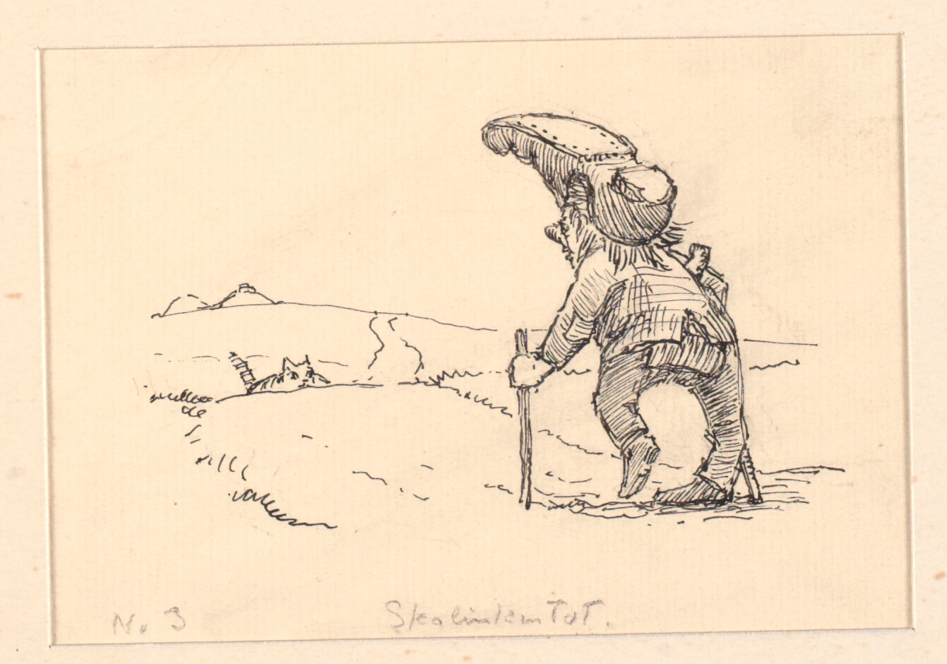 Illustration til "Den tykke kat"