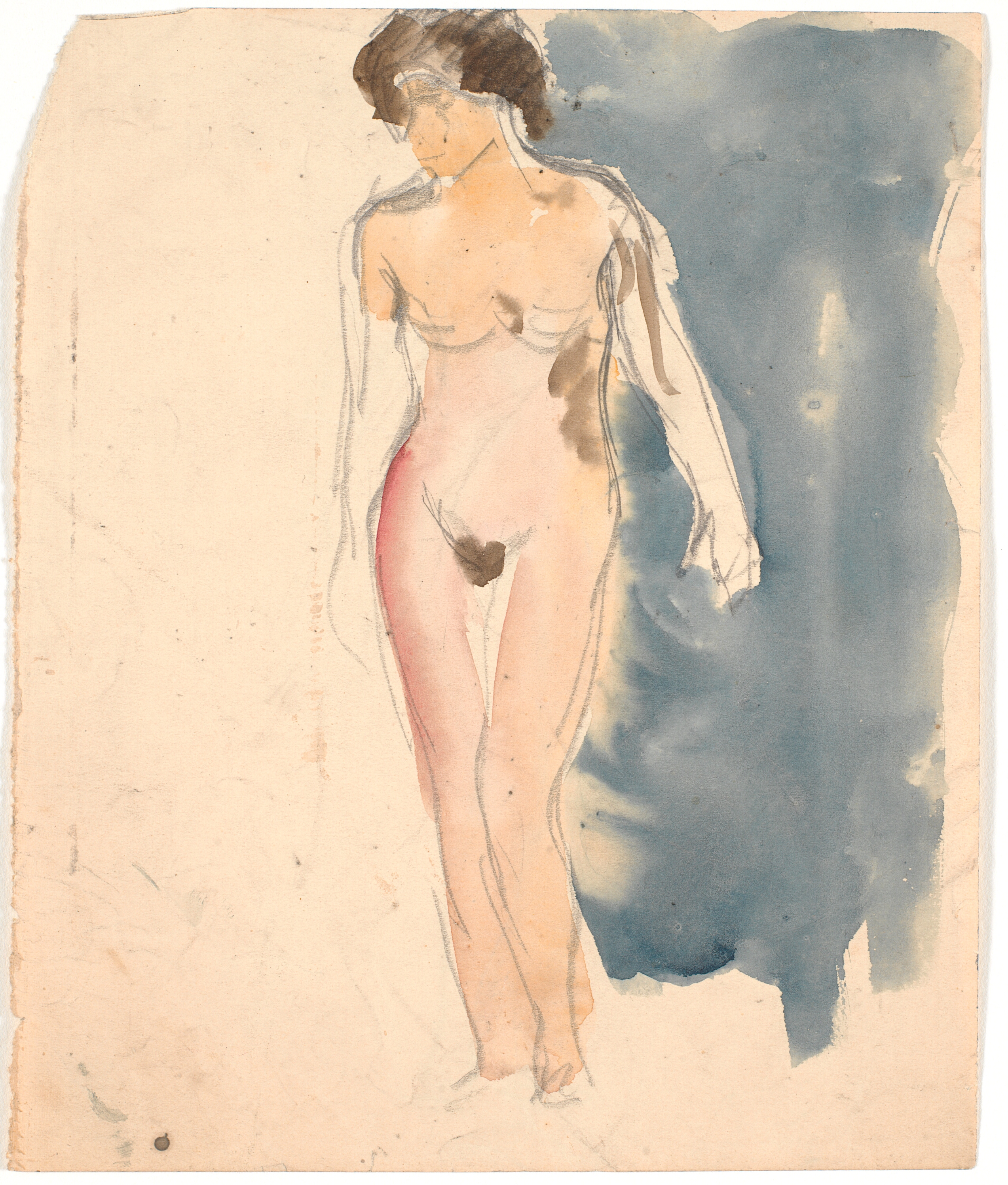 Stående kvindelig model