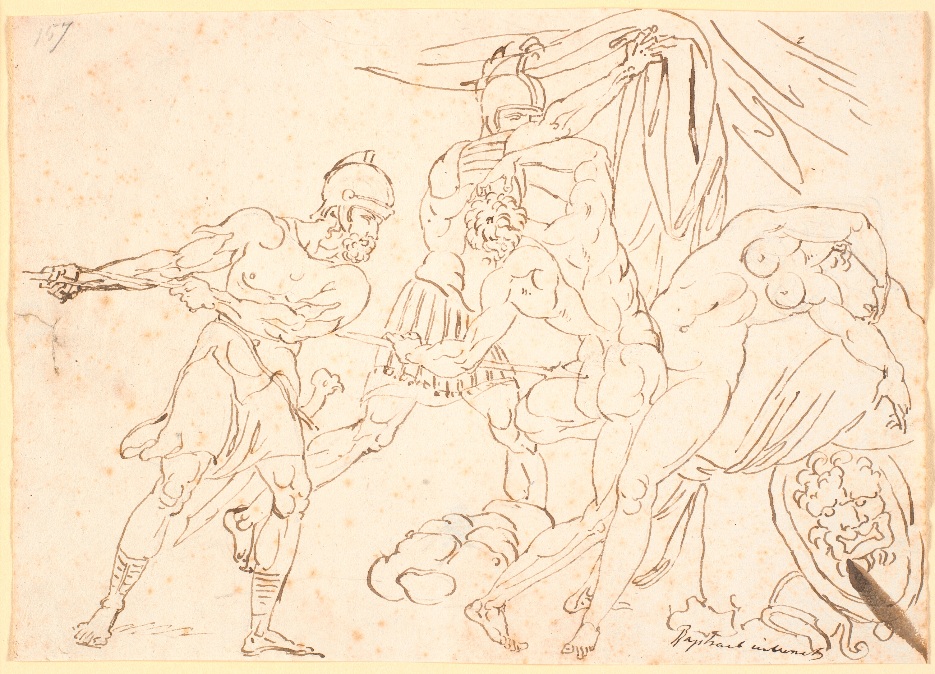 Et par krigere dræber en nøgen mand, som de finder i samleje med en kvinde