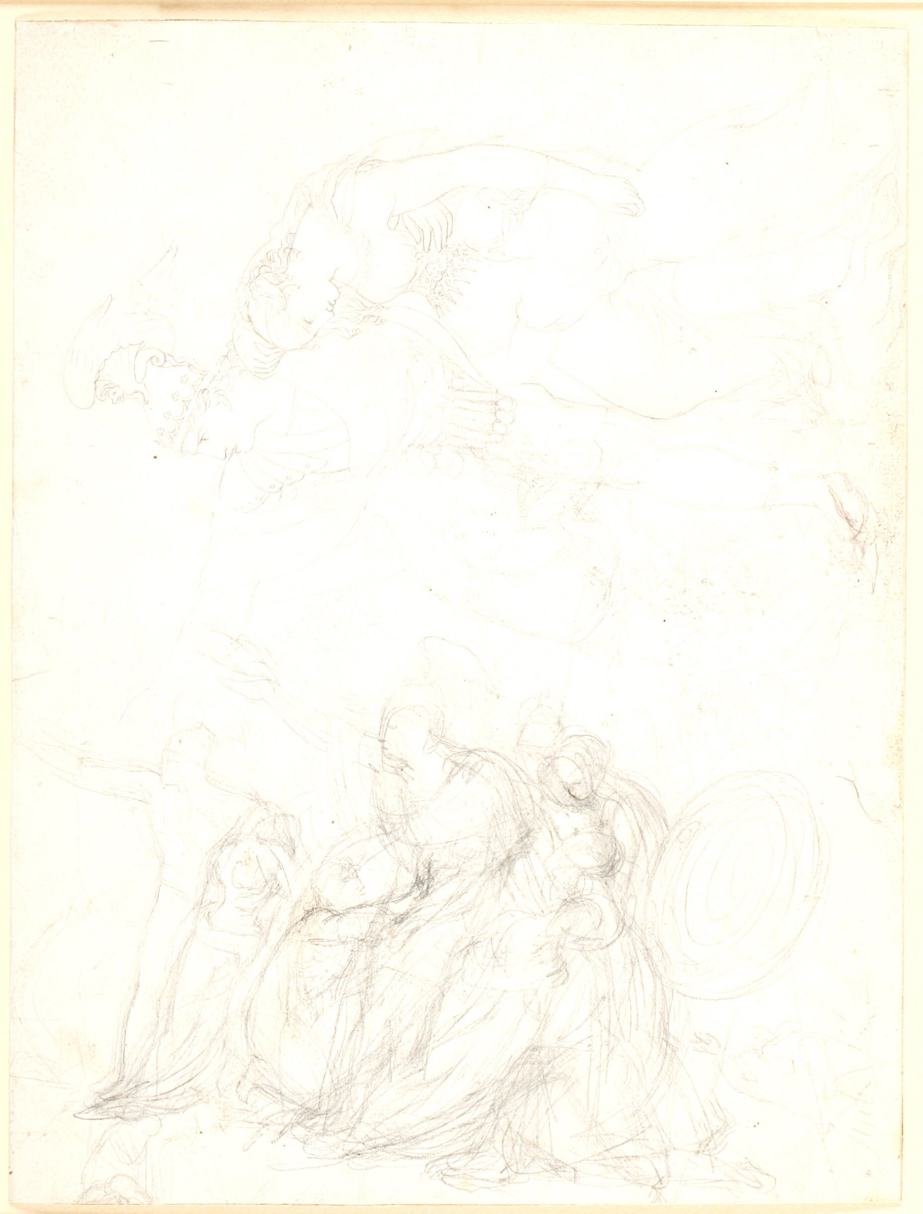 Fingal med Agandecca. To forskellige udkast til samme kompostion