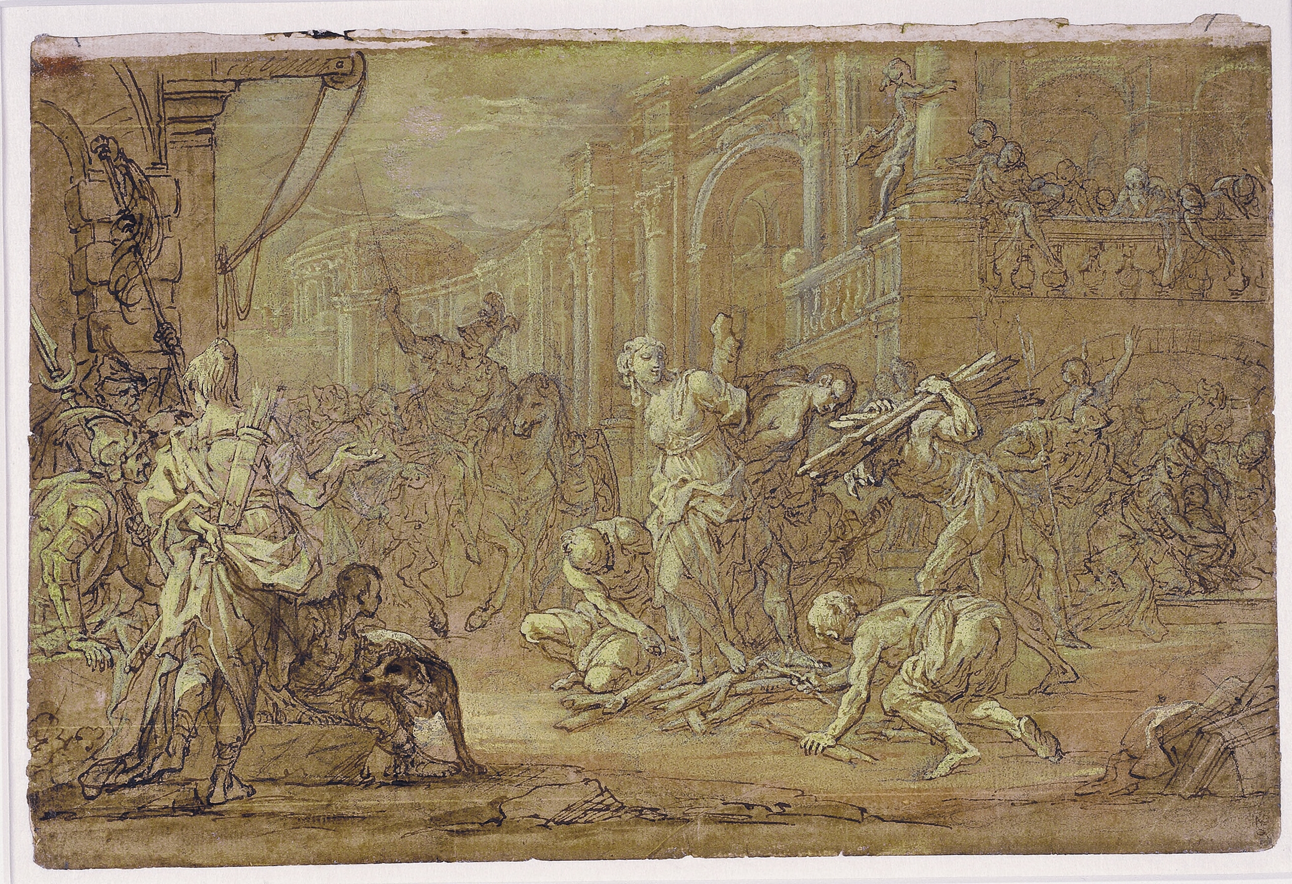 Clorinda redder Sofronia og Olindo fra bålet i Jerusalem