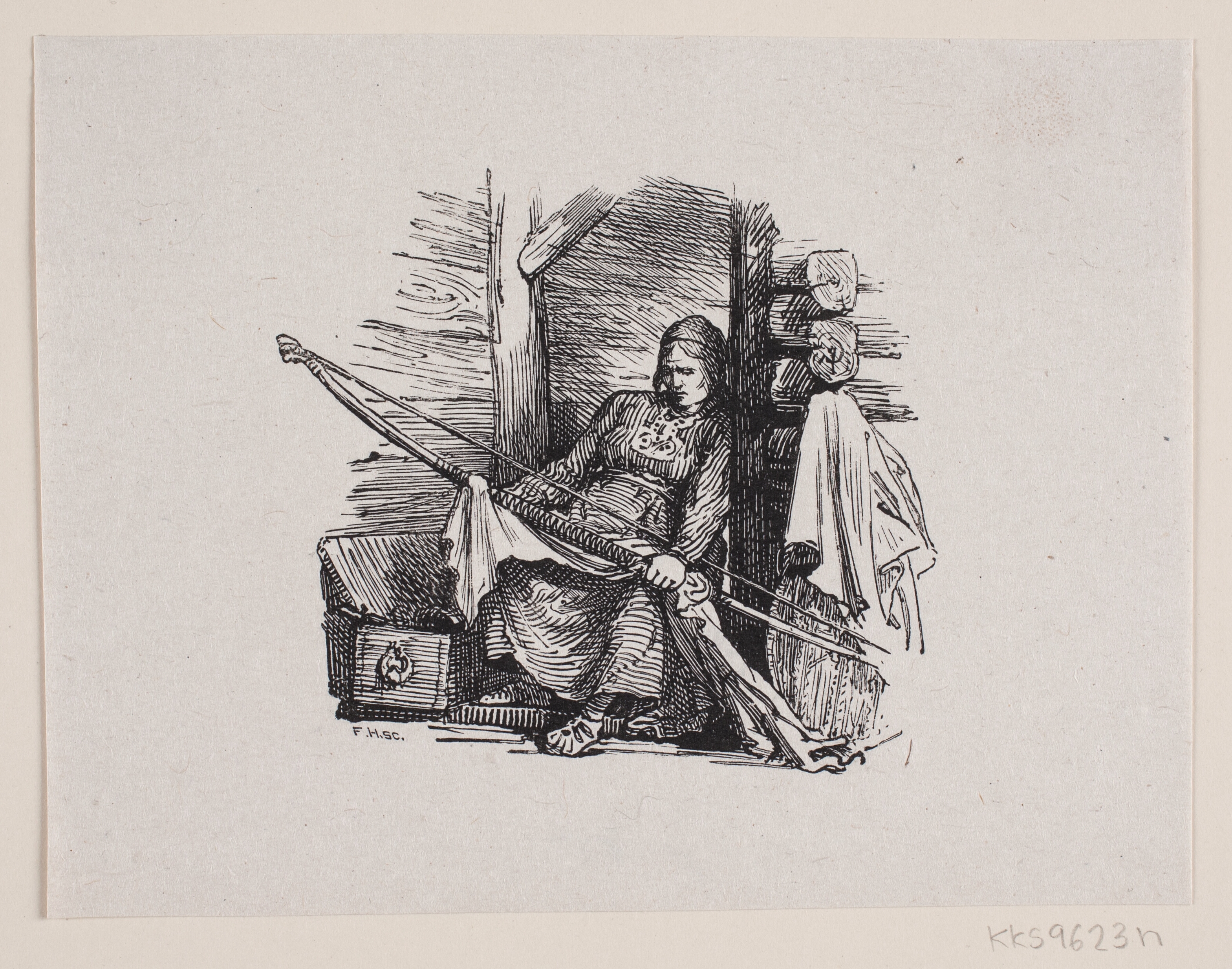 Illustration til Carl Ploug, "Kong Harald og Islændingen"