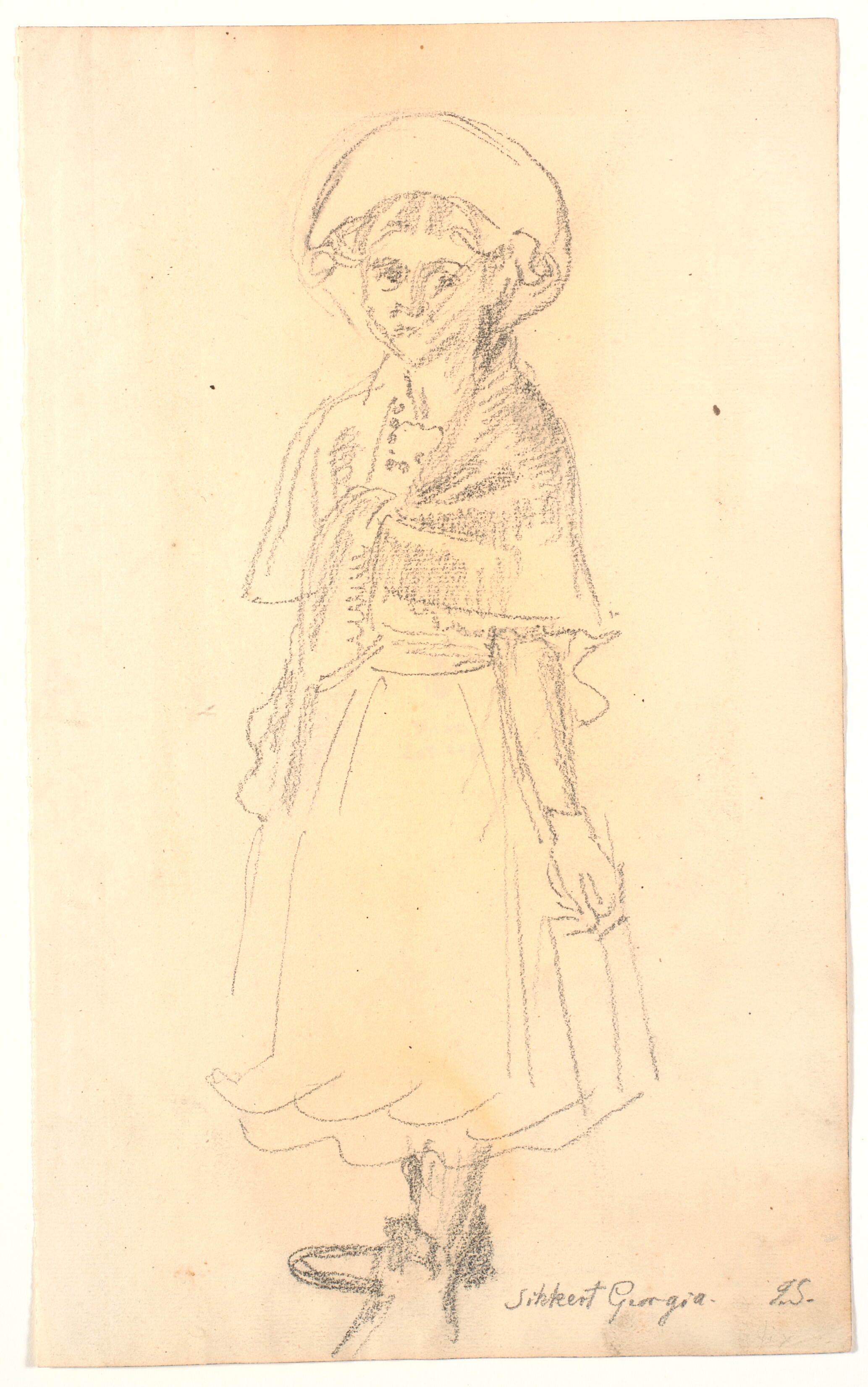 En stående pige. Georgia Skovgaard (?)