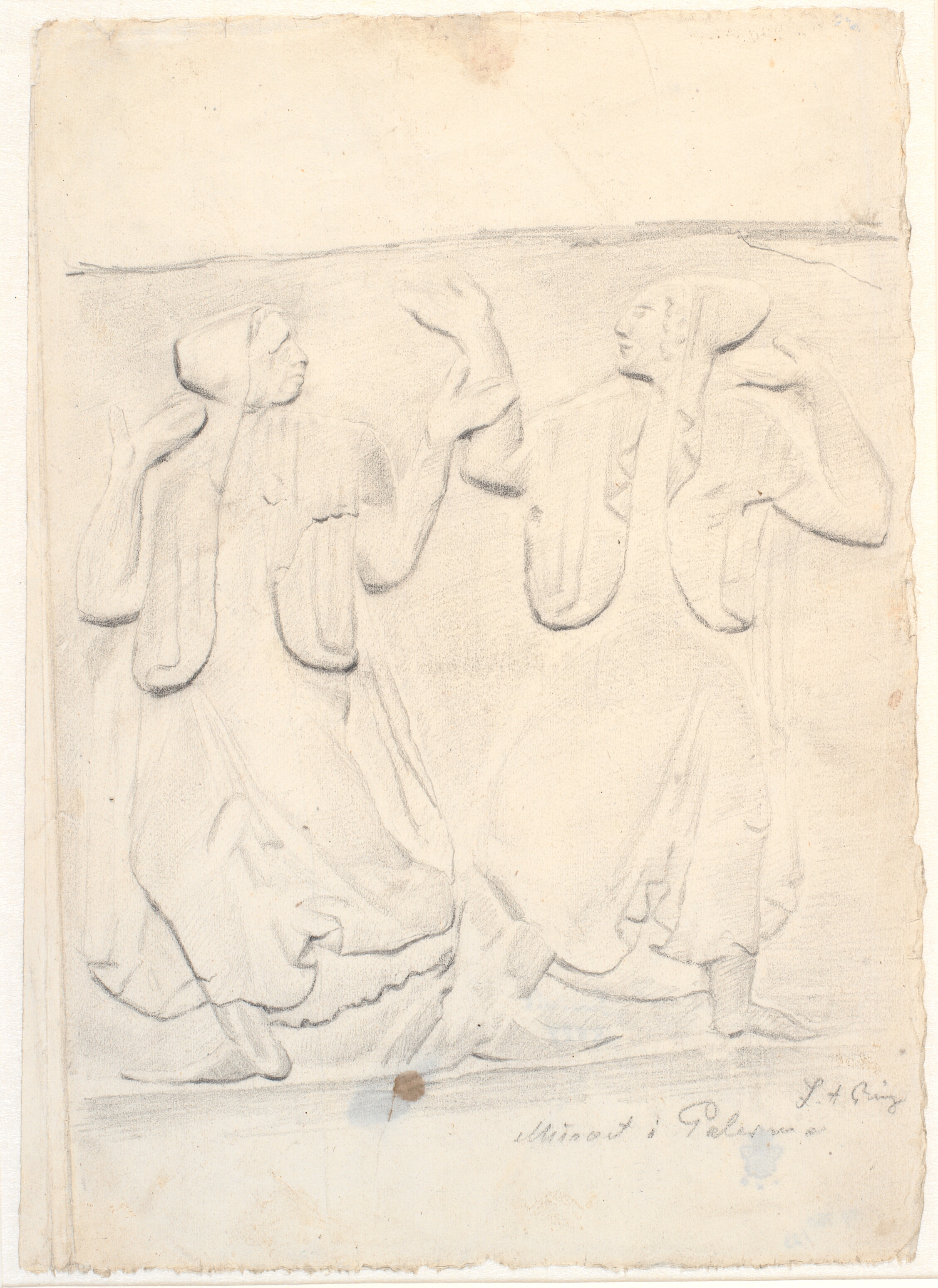 Studie efter antikt relief