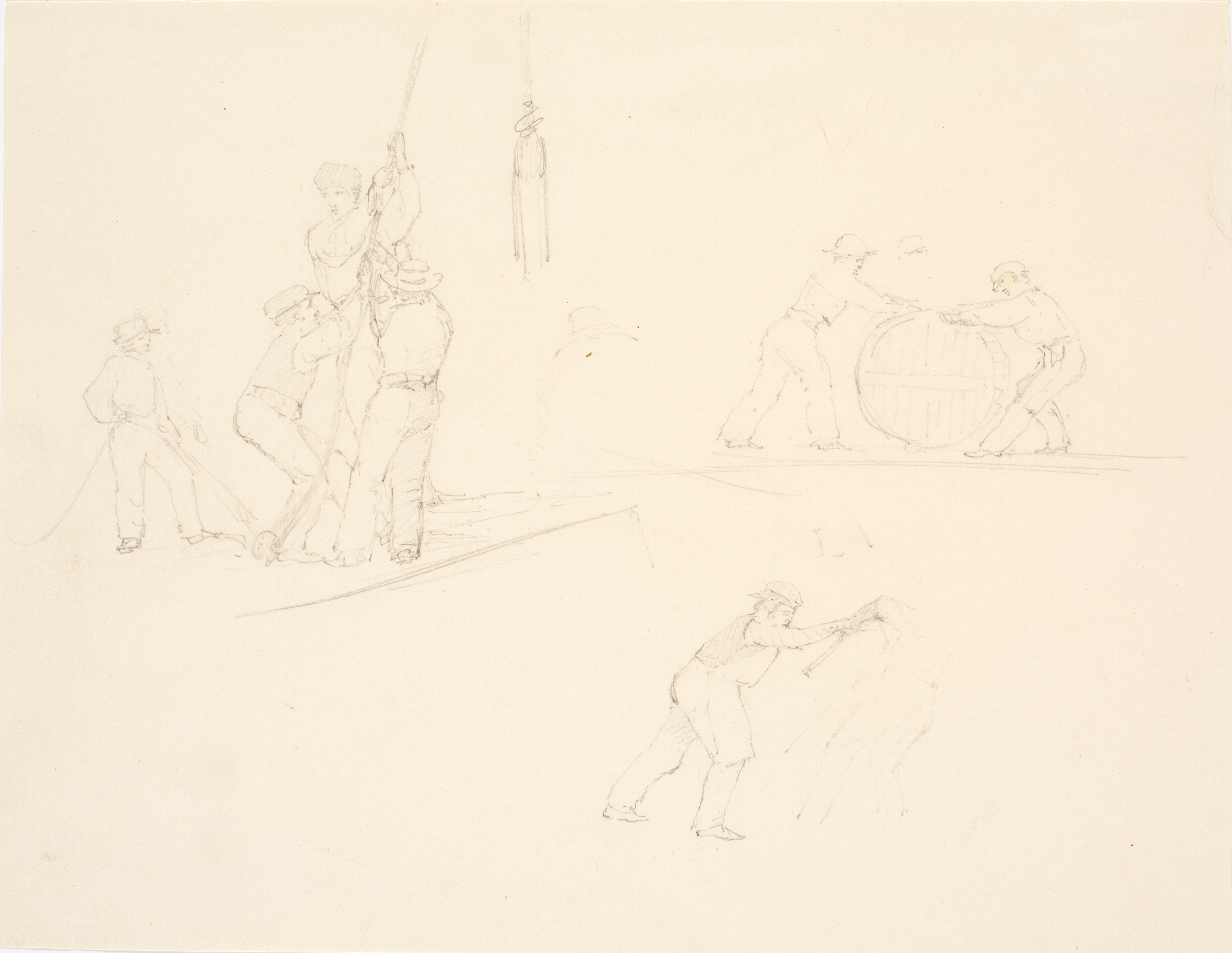 Havnescener med arbejdsmænd