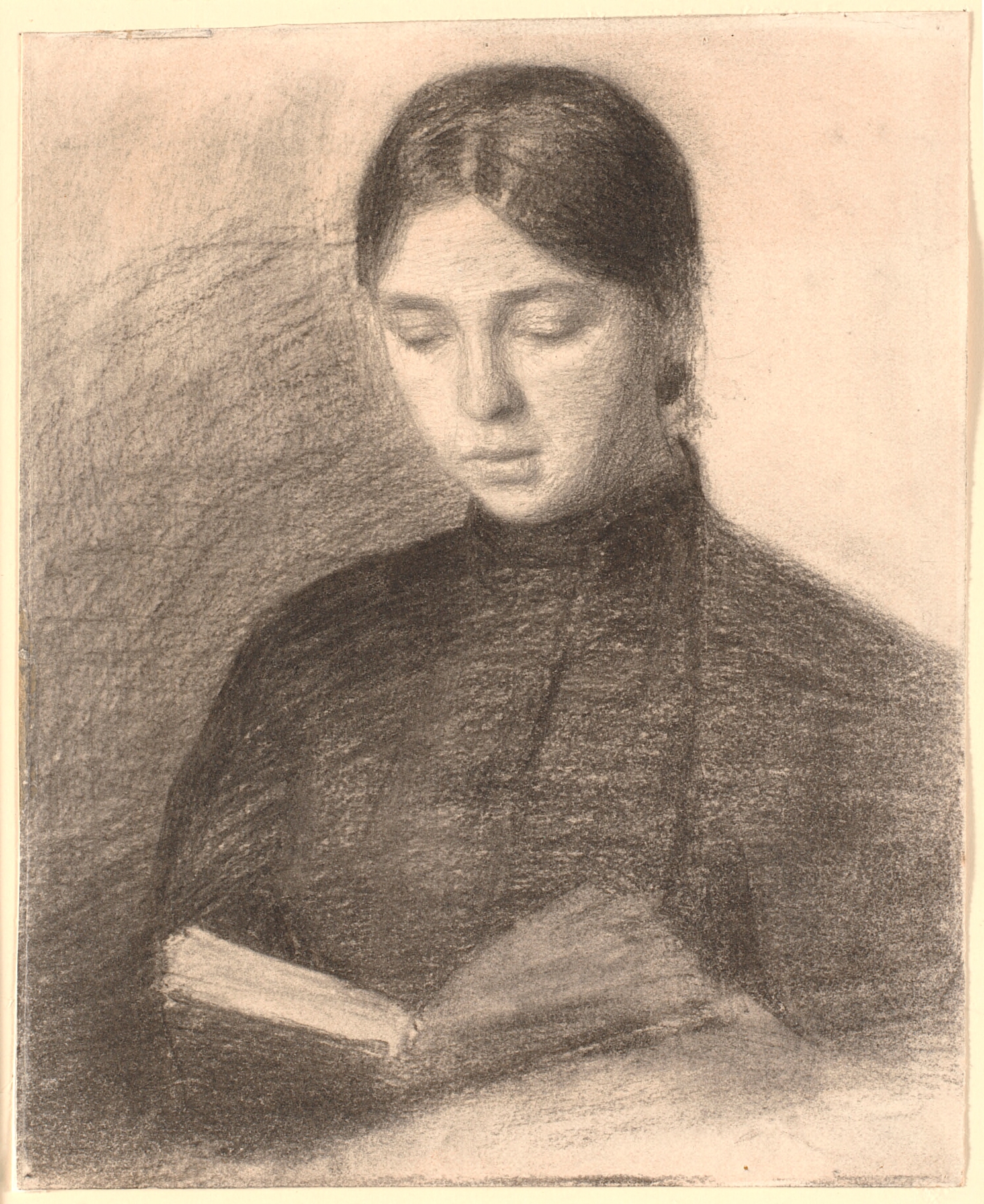 Kunstnerens søster Anna, læsende