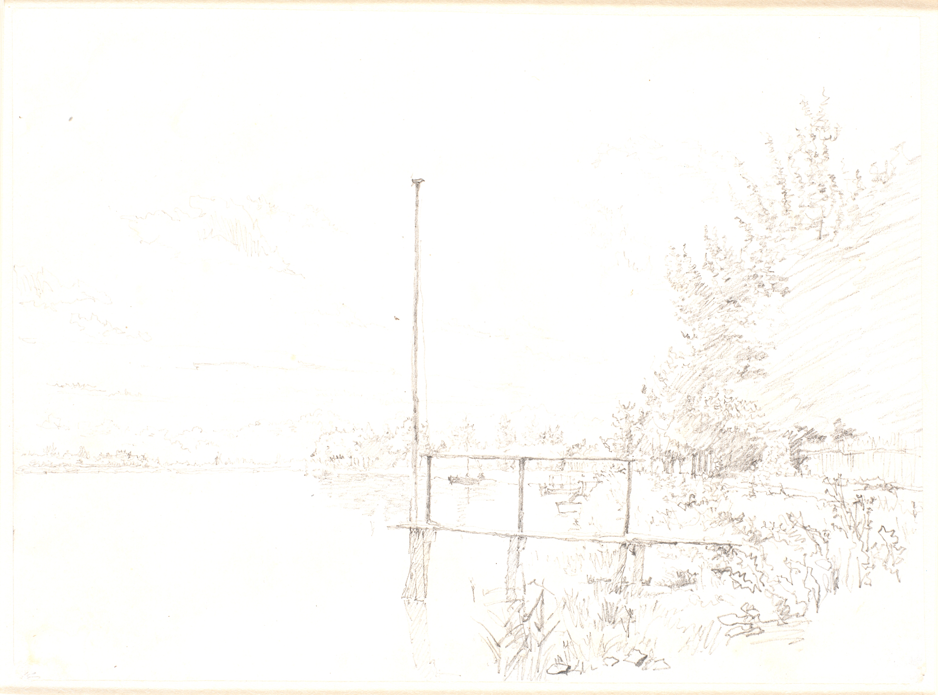 Udsigt fra Dosseringen ved Sortedamssøen mod Nørrebro