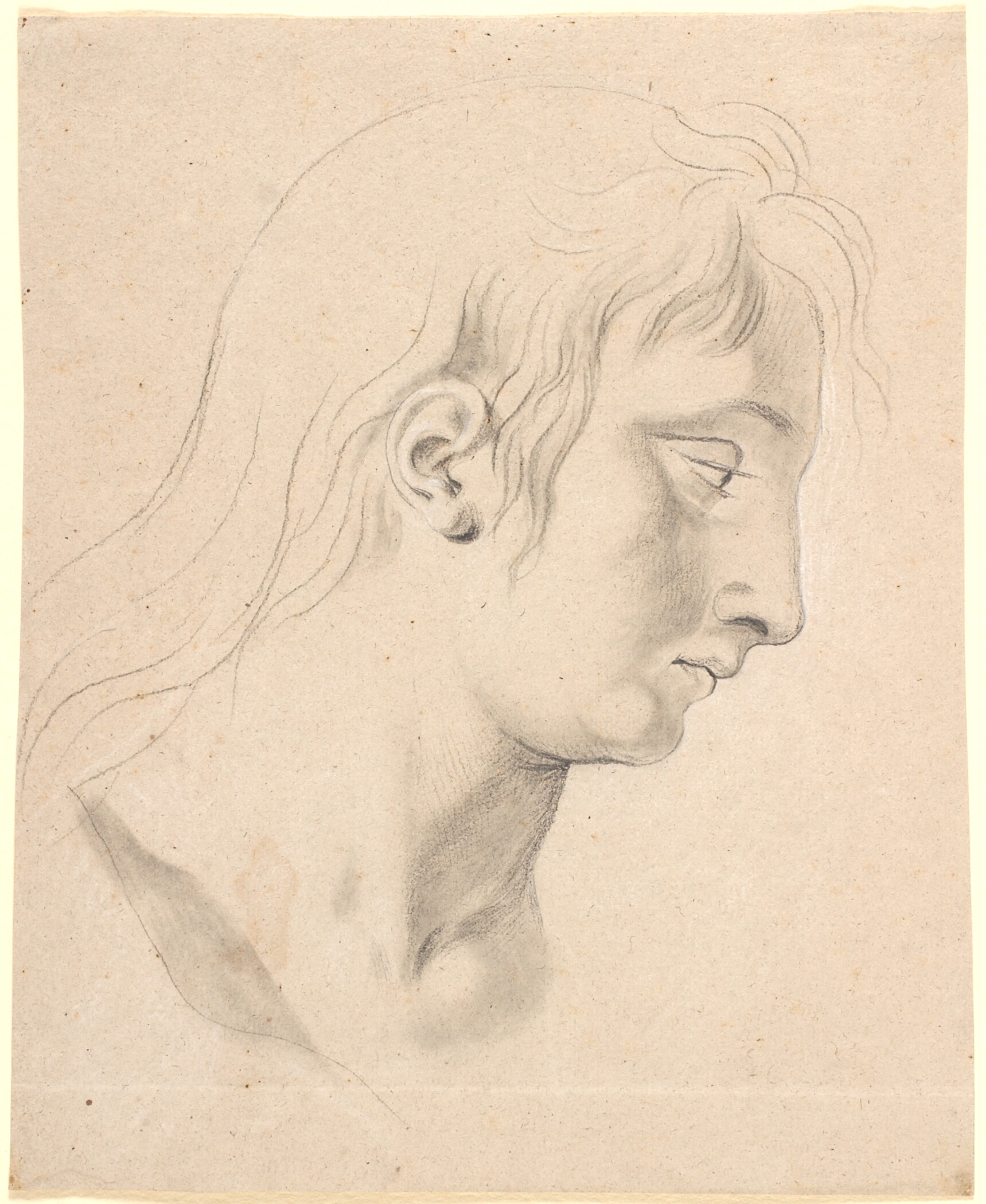 Studie til prins Hans' hoved på Christian I billedet i Christiansborg riddersal