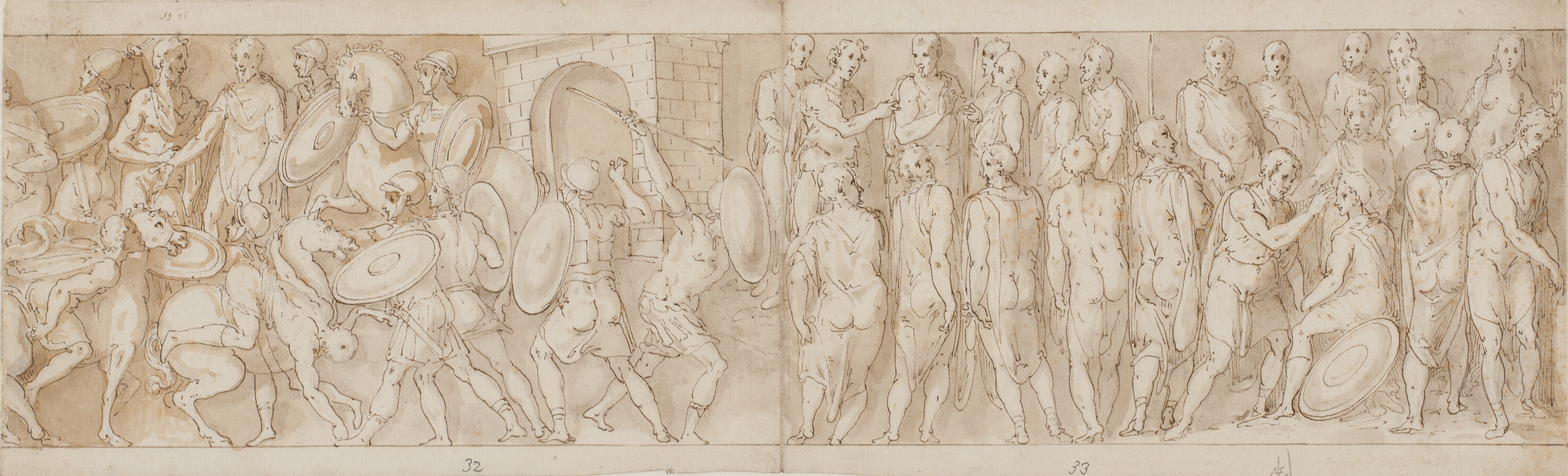 En germansk høvding overgiver sig; besøg i den romerske lejr