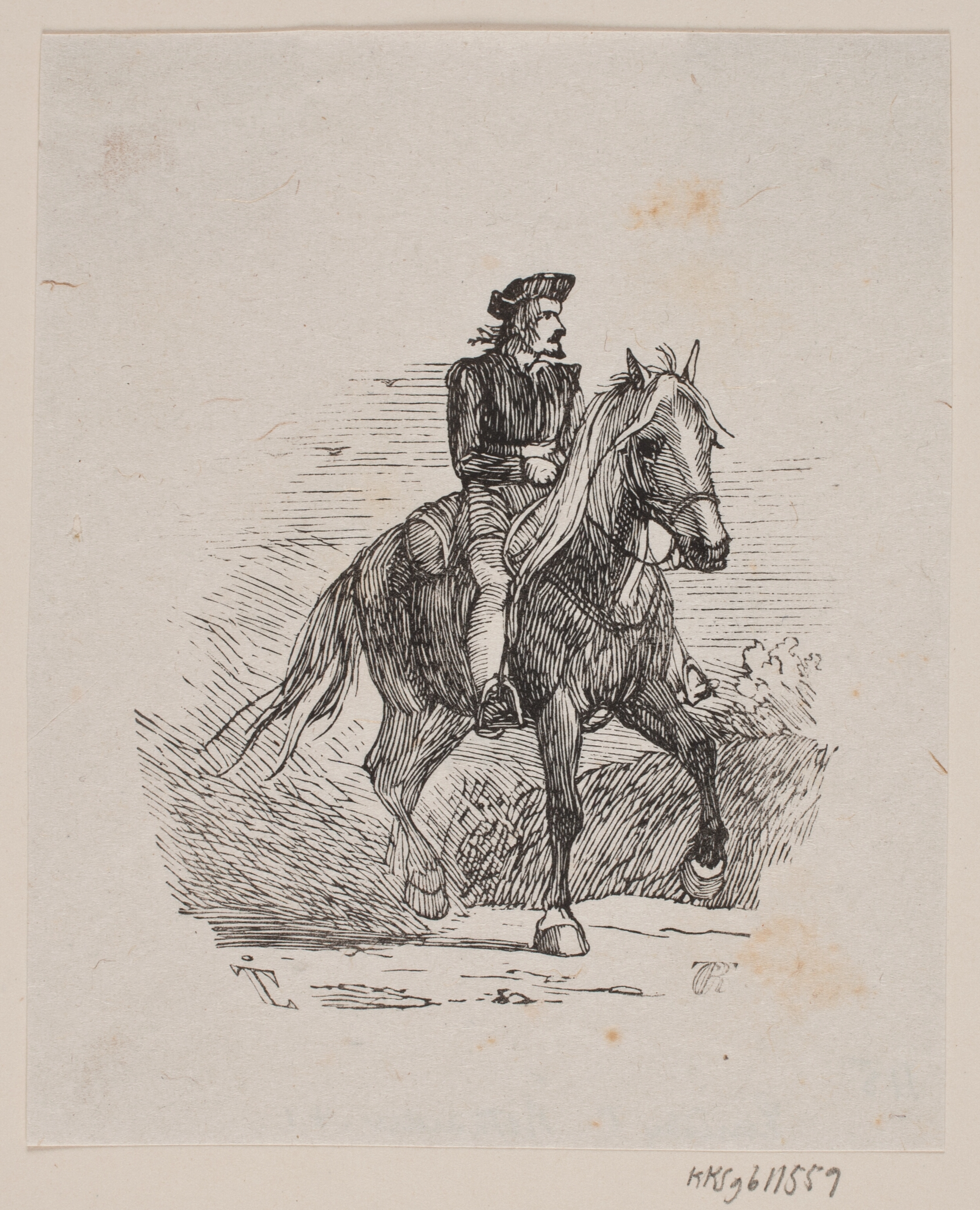 Rytter i middelalderlig dragt