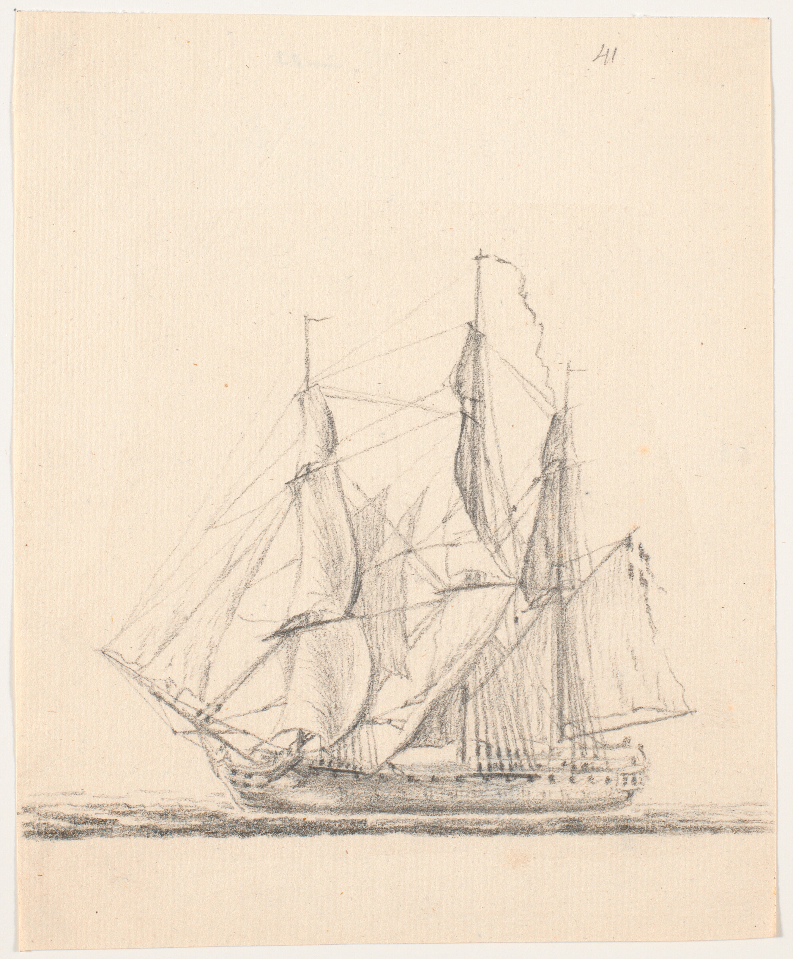 Marineskib for fulde sejl