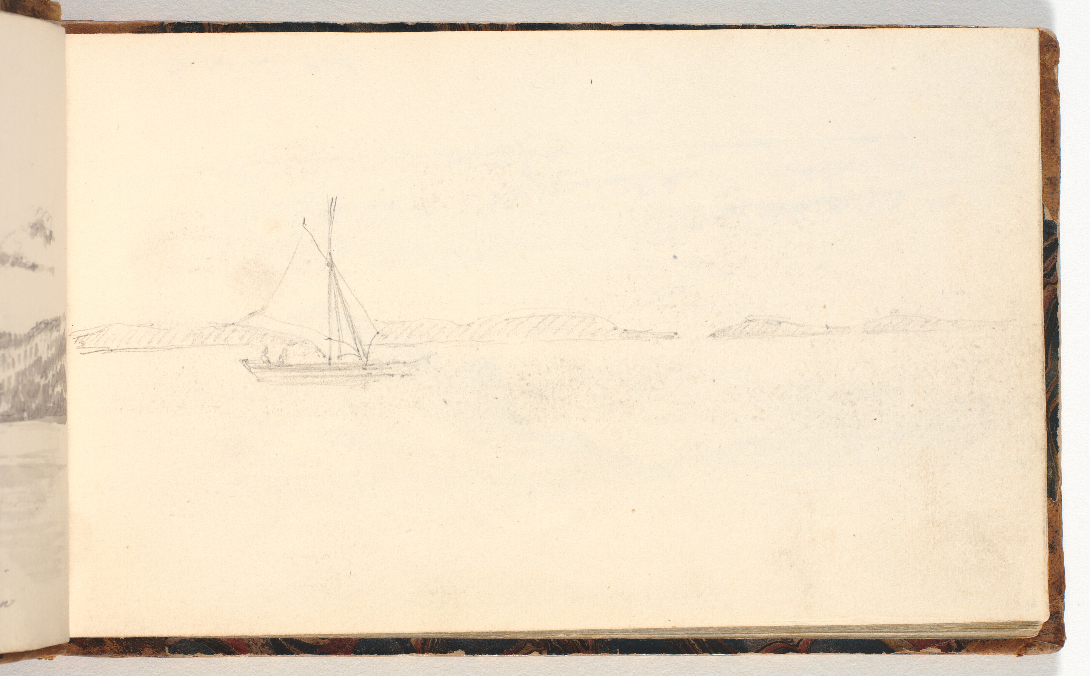 Løs skitse af en båd