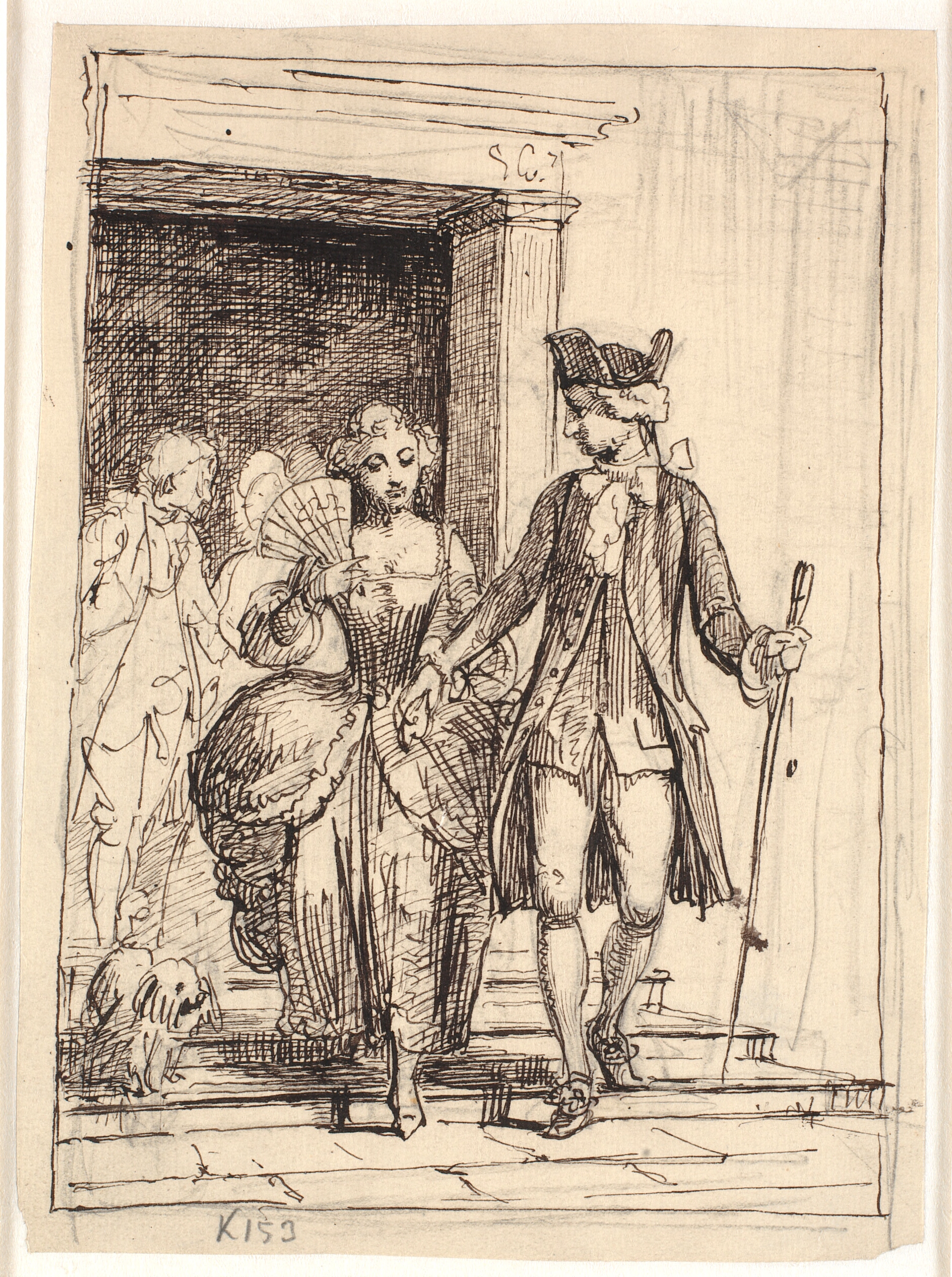 Leander og Leonora, bag dem Henrik og Pernille