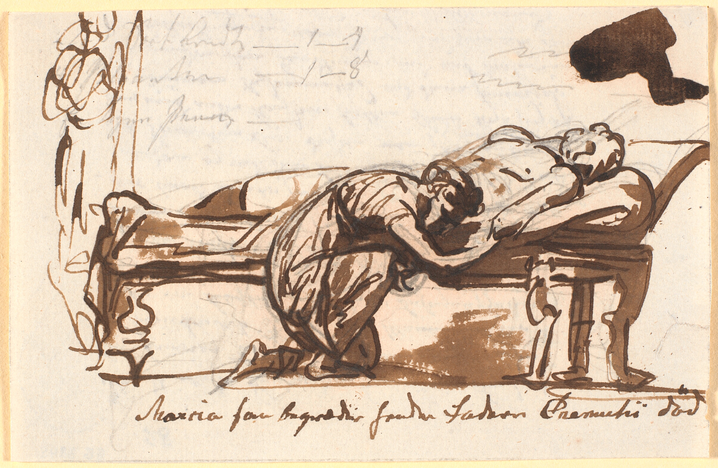 Marcia som begræder sin fader Cremetius' død