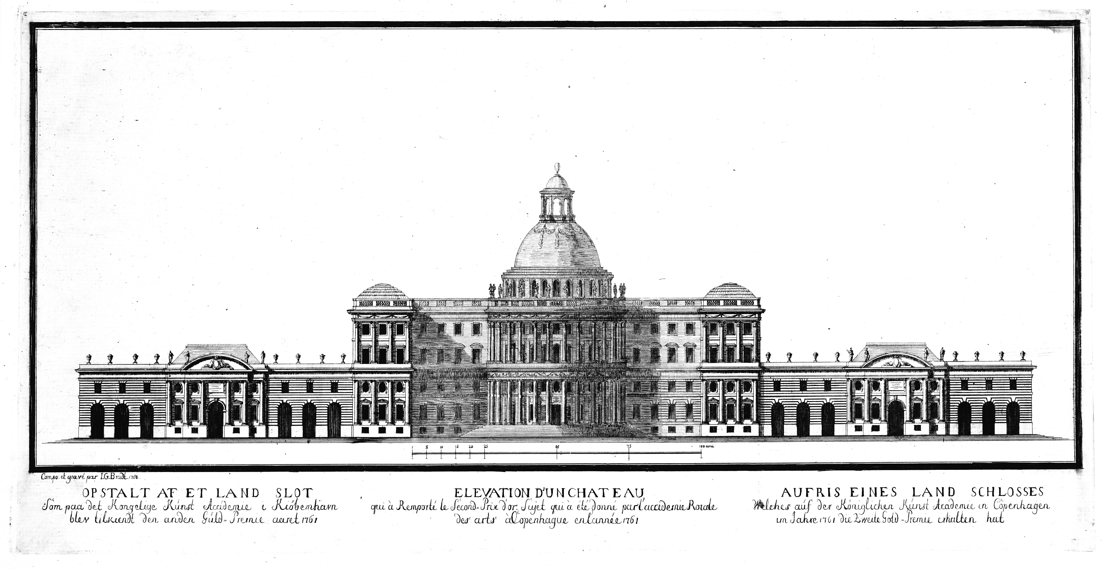 Opstalt af et landslot