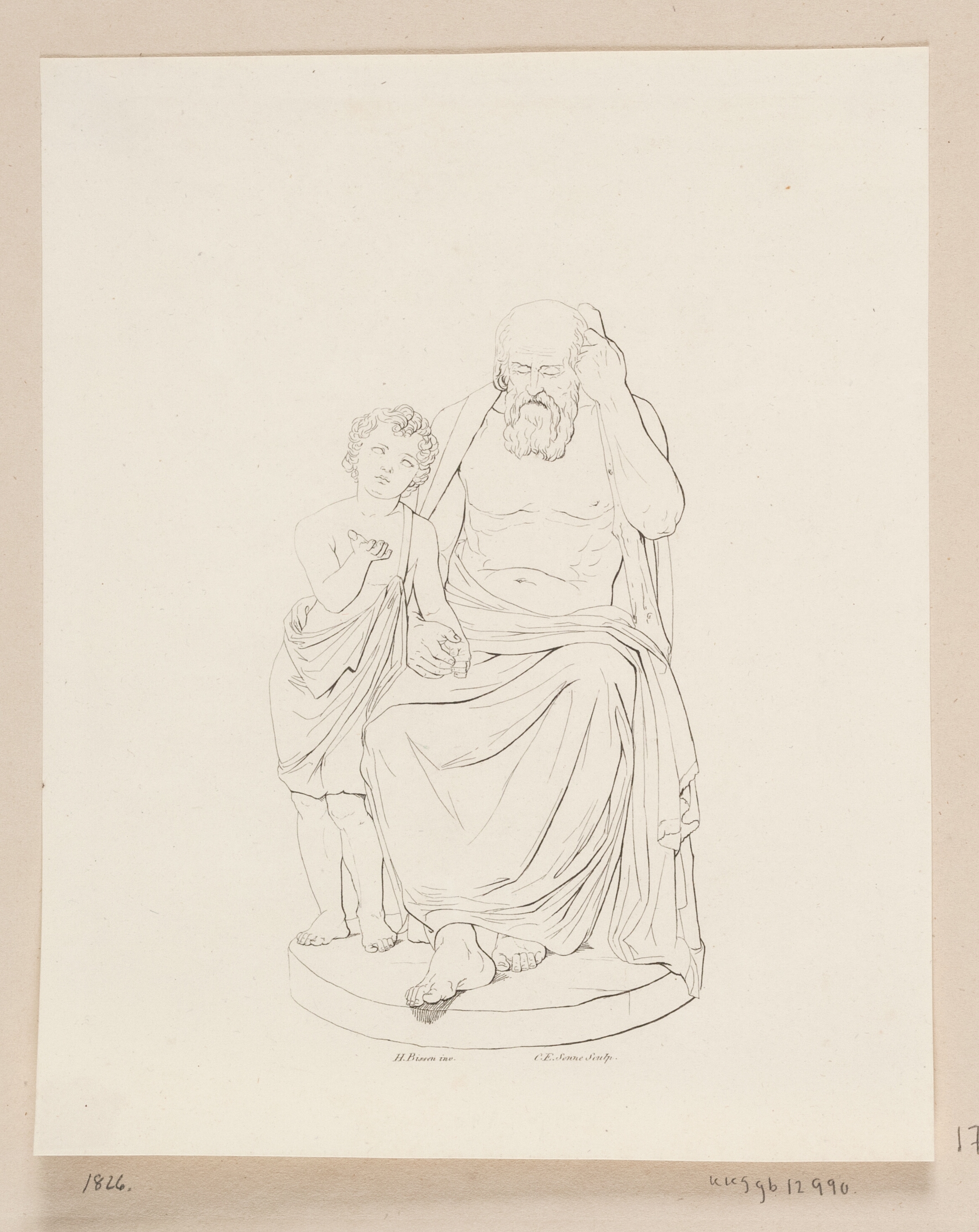 Gammel blind mand og lille dreng