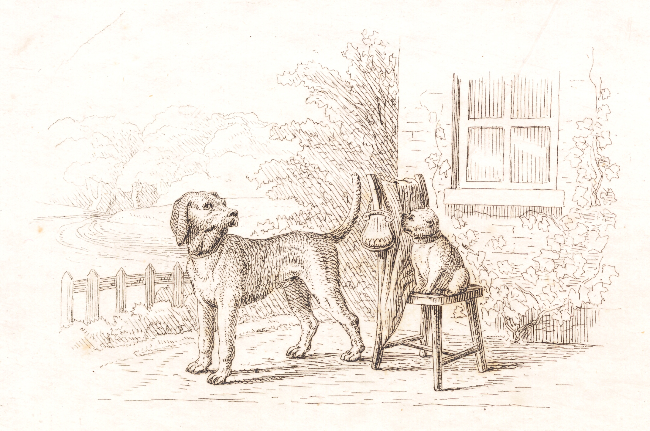 Illustration til "Halvhundrede Fabler for Børn" af Hey