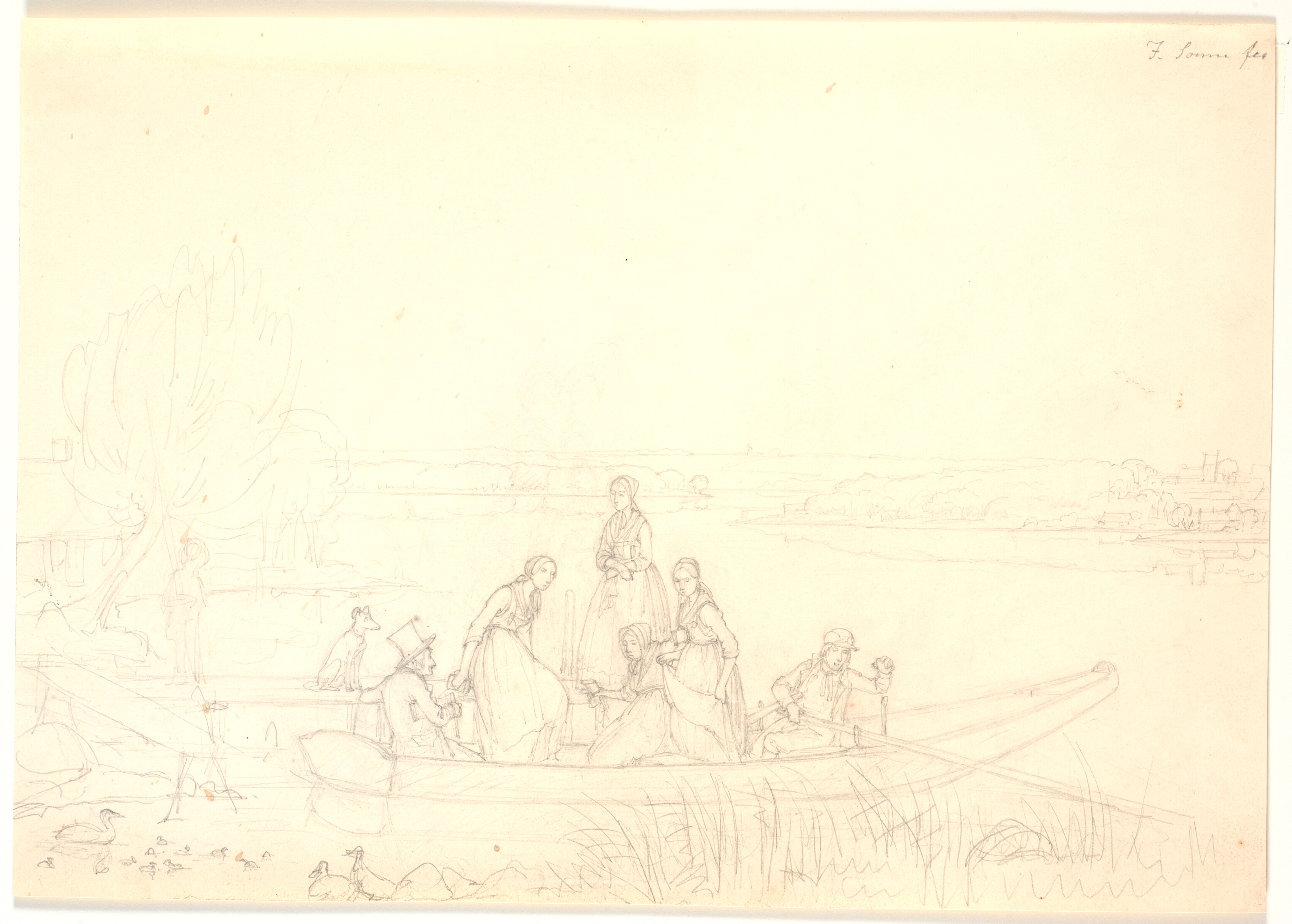 Søndag morgen. En familie i færd med at tage til kirke