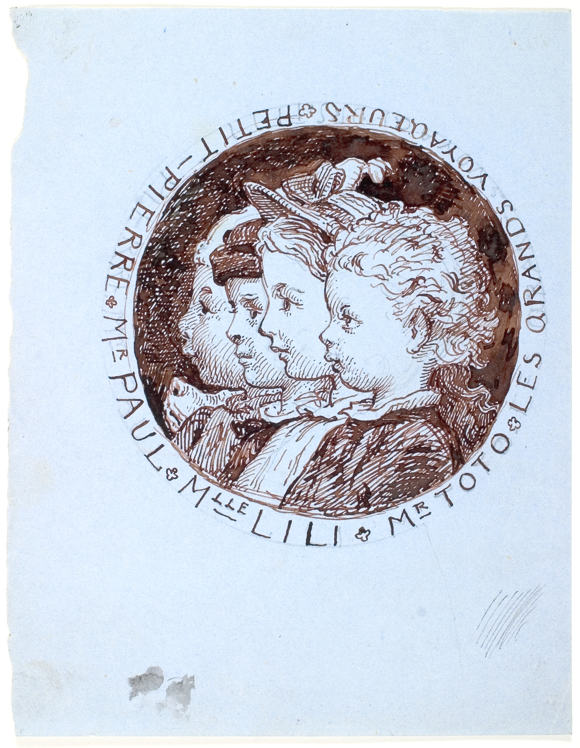 Fire børneportrætter: Pierre, Paul, Lili og Toto