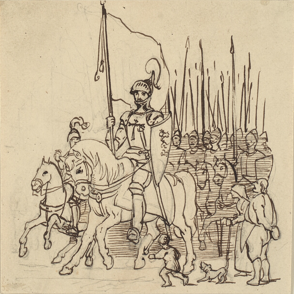 Holger Danske i spidsen for sine ryttere