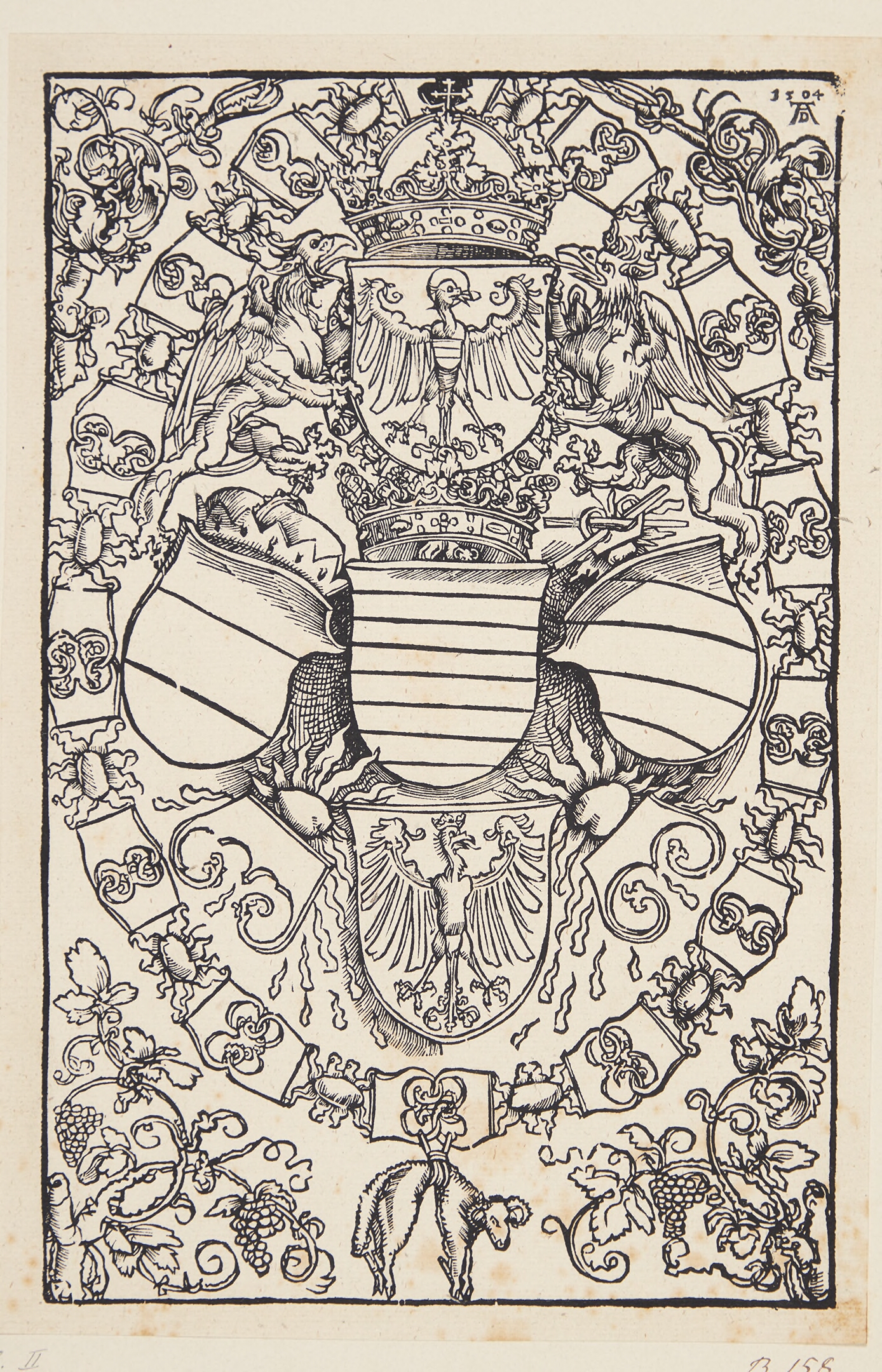 Maximilian I's våbenskjold som romernes konge