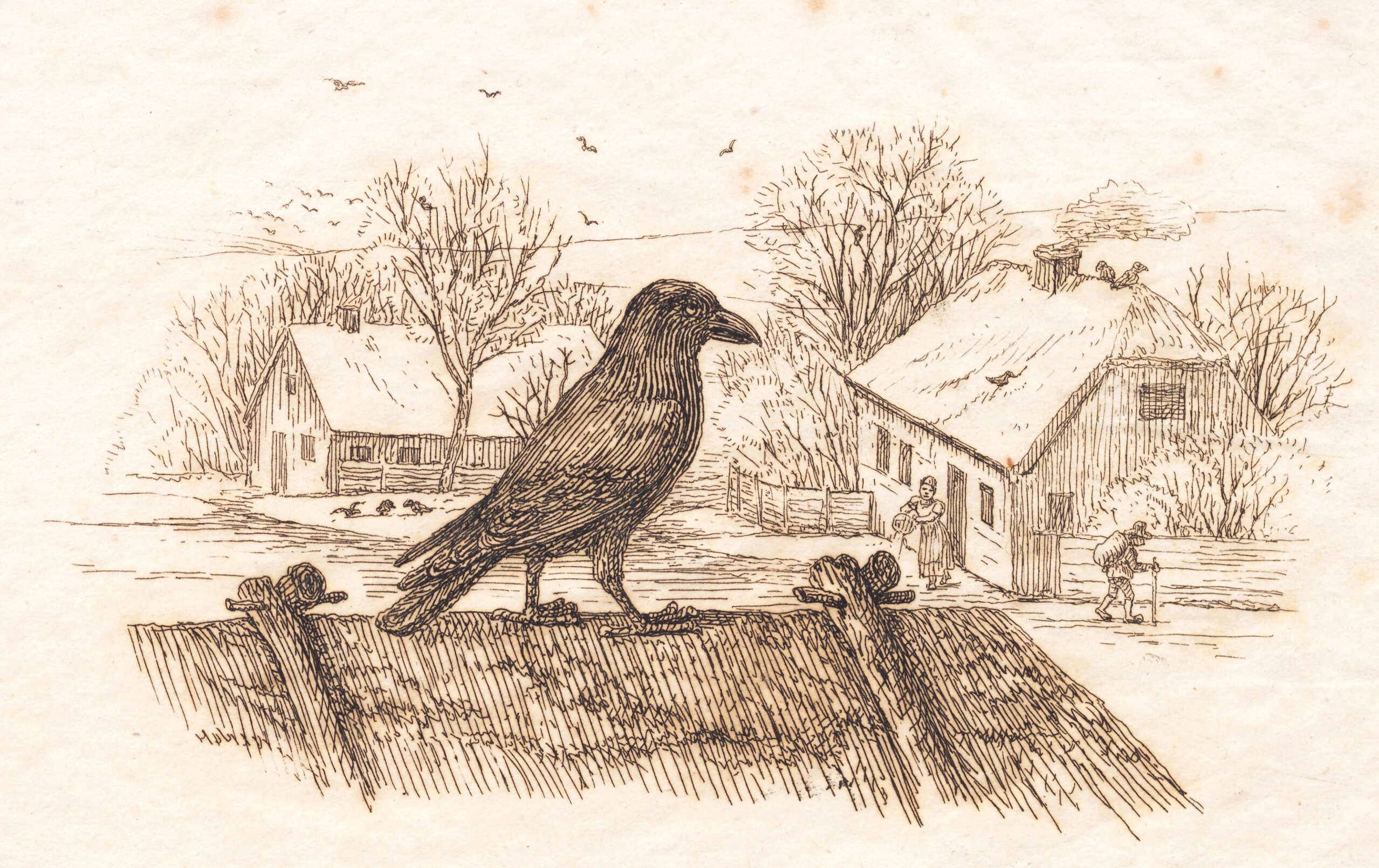 Illustration til "Halvhundrede Fabler for Børn" af Hey