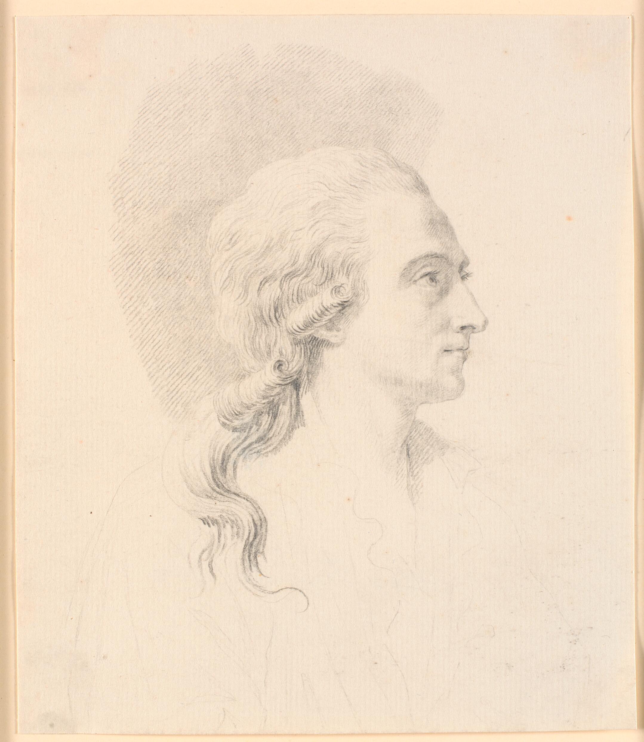 Portræt af billedhuggeren Alexander Trippel. Profil til højre