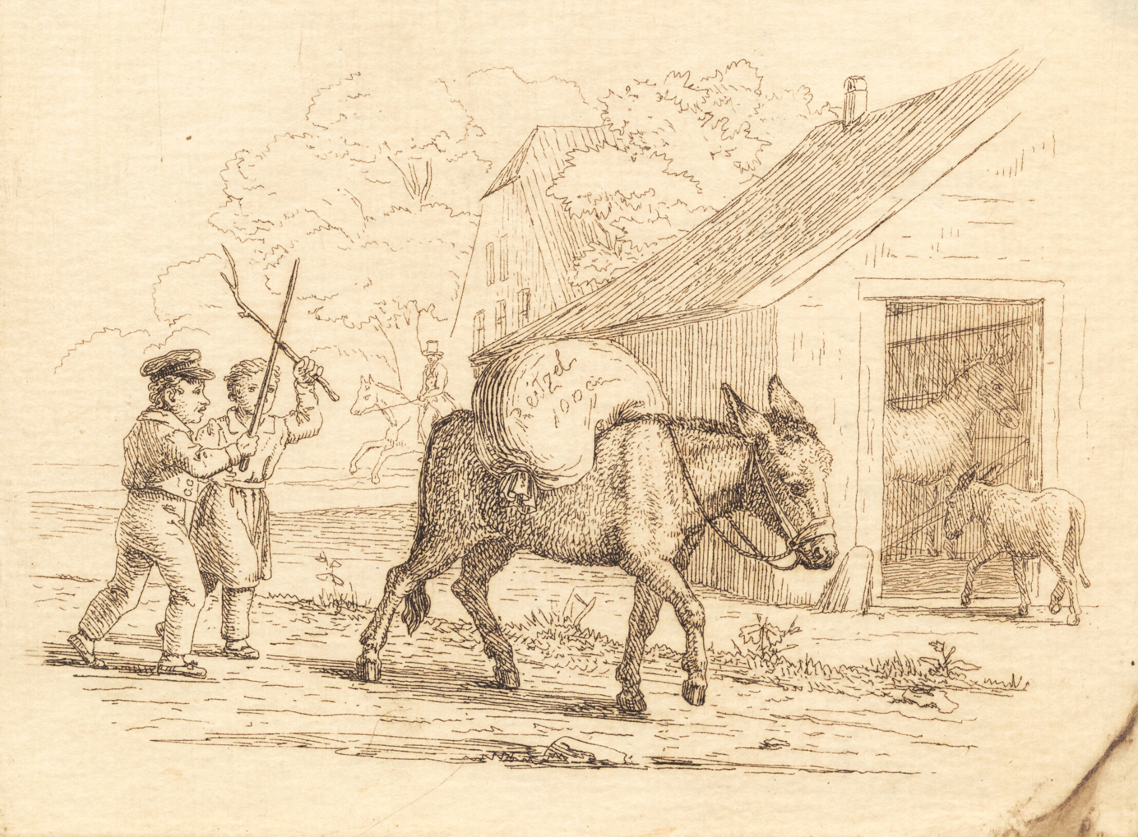 Illustration til "Halvhundrede Fabler for Børn" af Hey