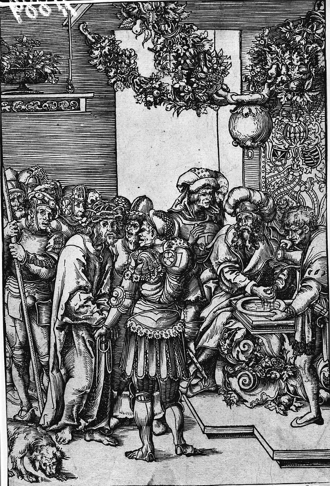 Udsigt fra Nilbredden mod Kiosken i Hilae, desuden en let figurskitse