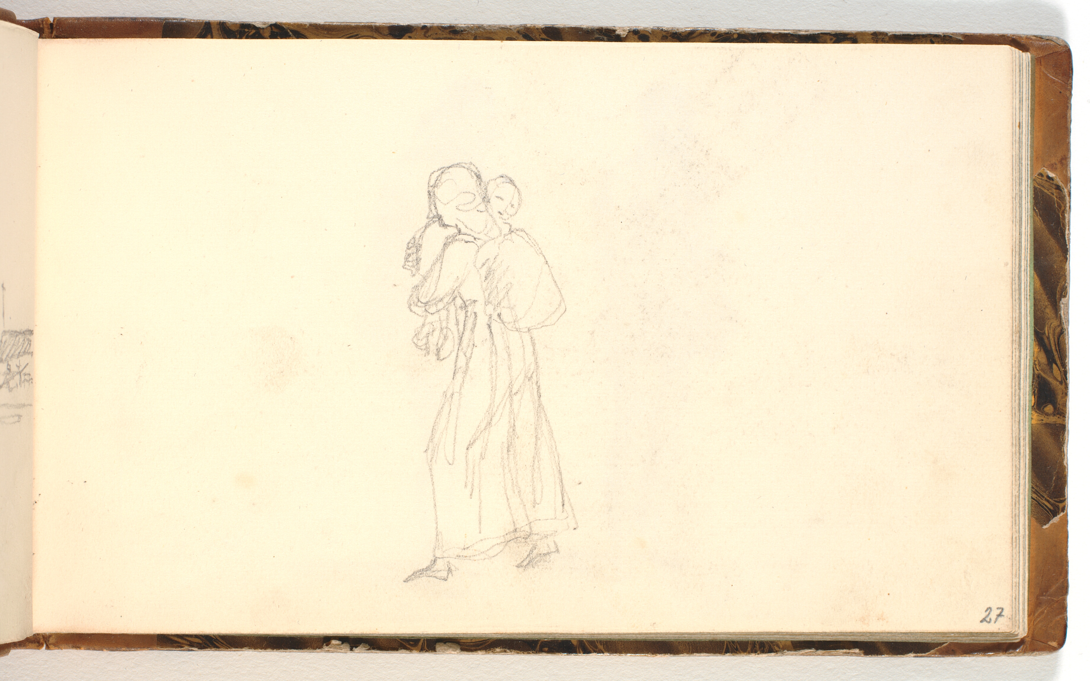 Studie af en kvinde bærende på et barn