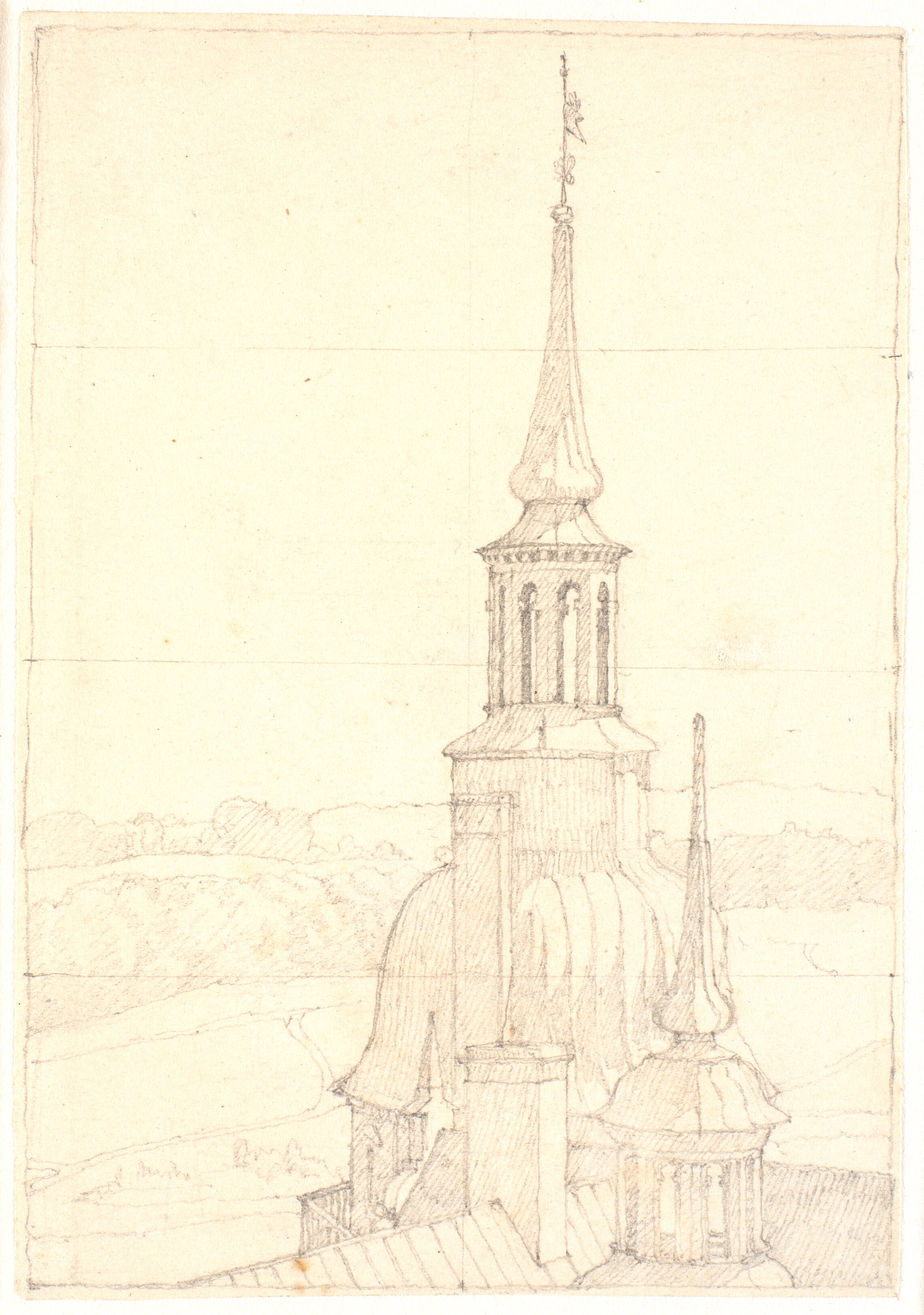 Et af de to små tårne på Frederiksborg.