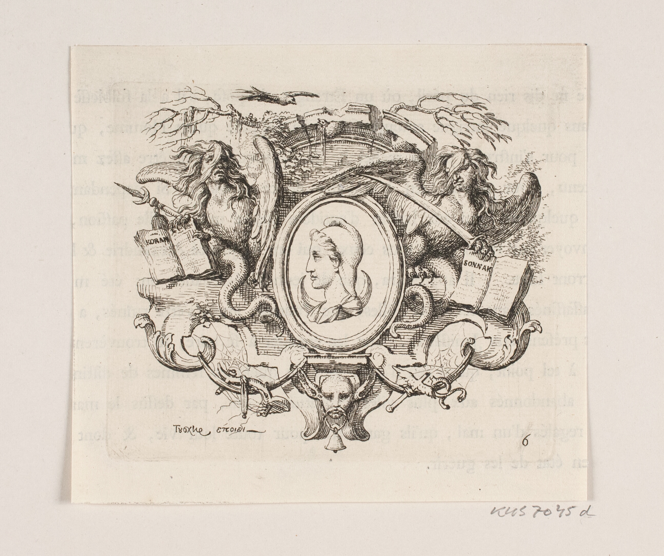 Vignet til Frederik Lodvig Norden, "Voyage d'Egypte et de Nubie", København 1755