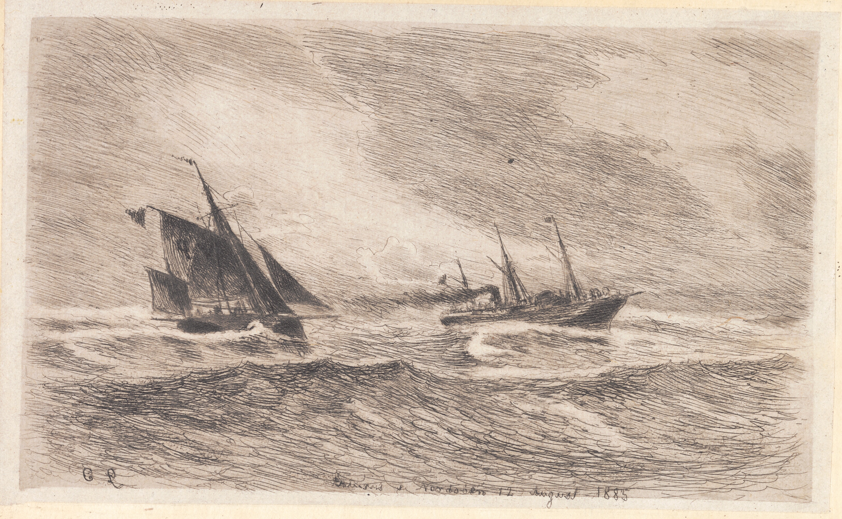 Storm i Nordsøen. Arcturus får lods