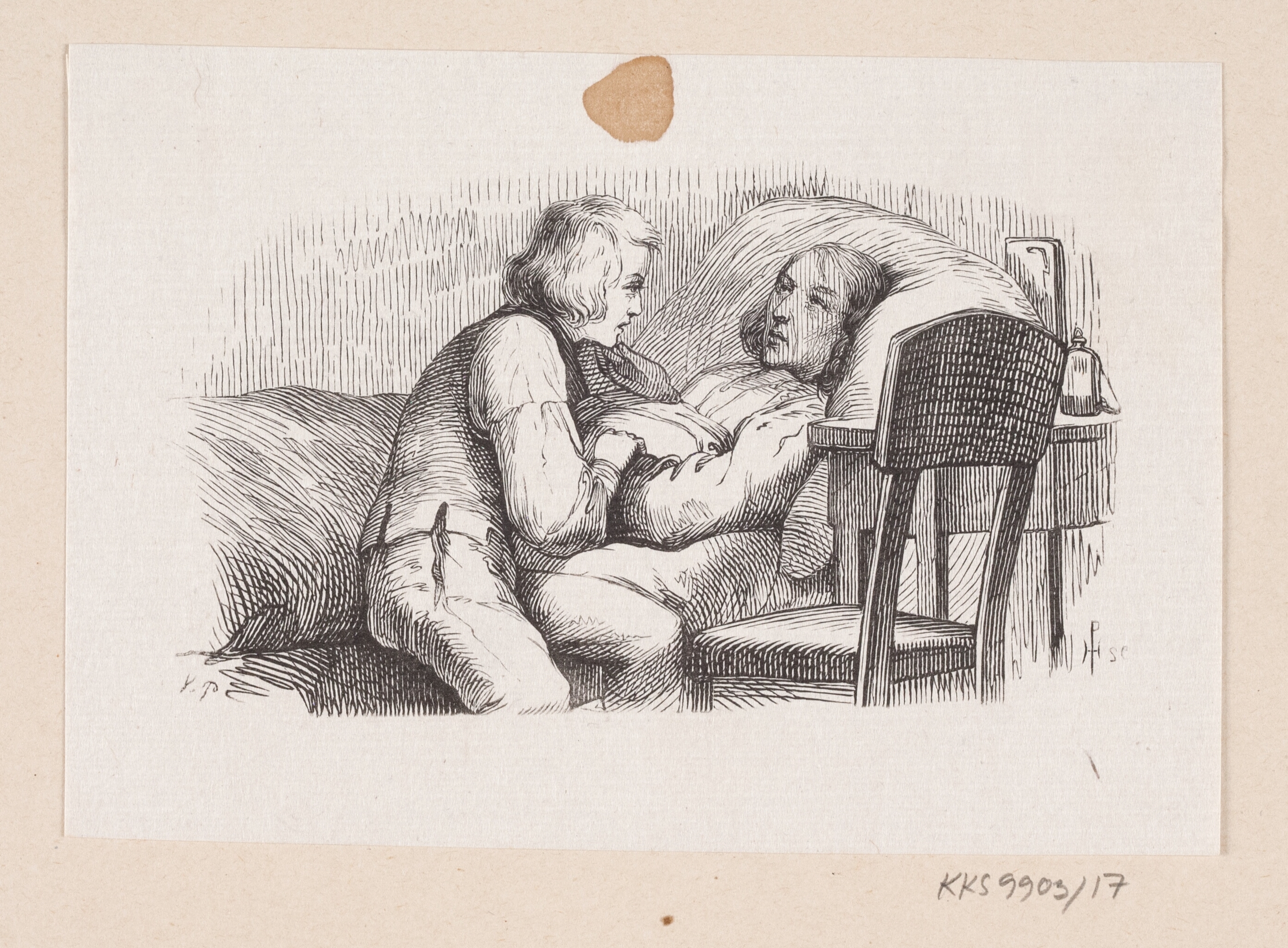 Illustration til "Reisekammeraten" i H.C. Andersen, "Eventyr og Historier", Bind 1