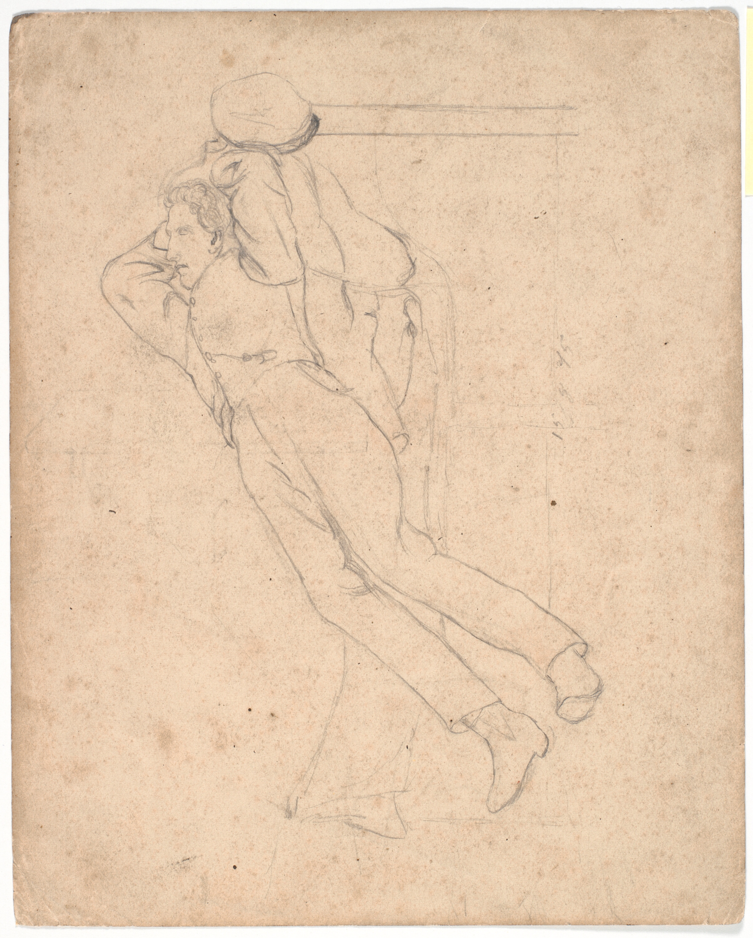 Sovende mand på en sofa