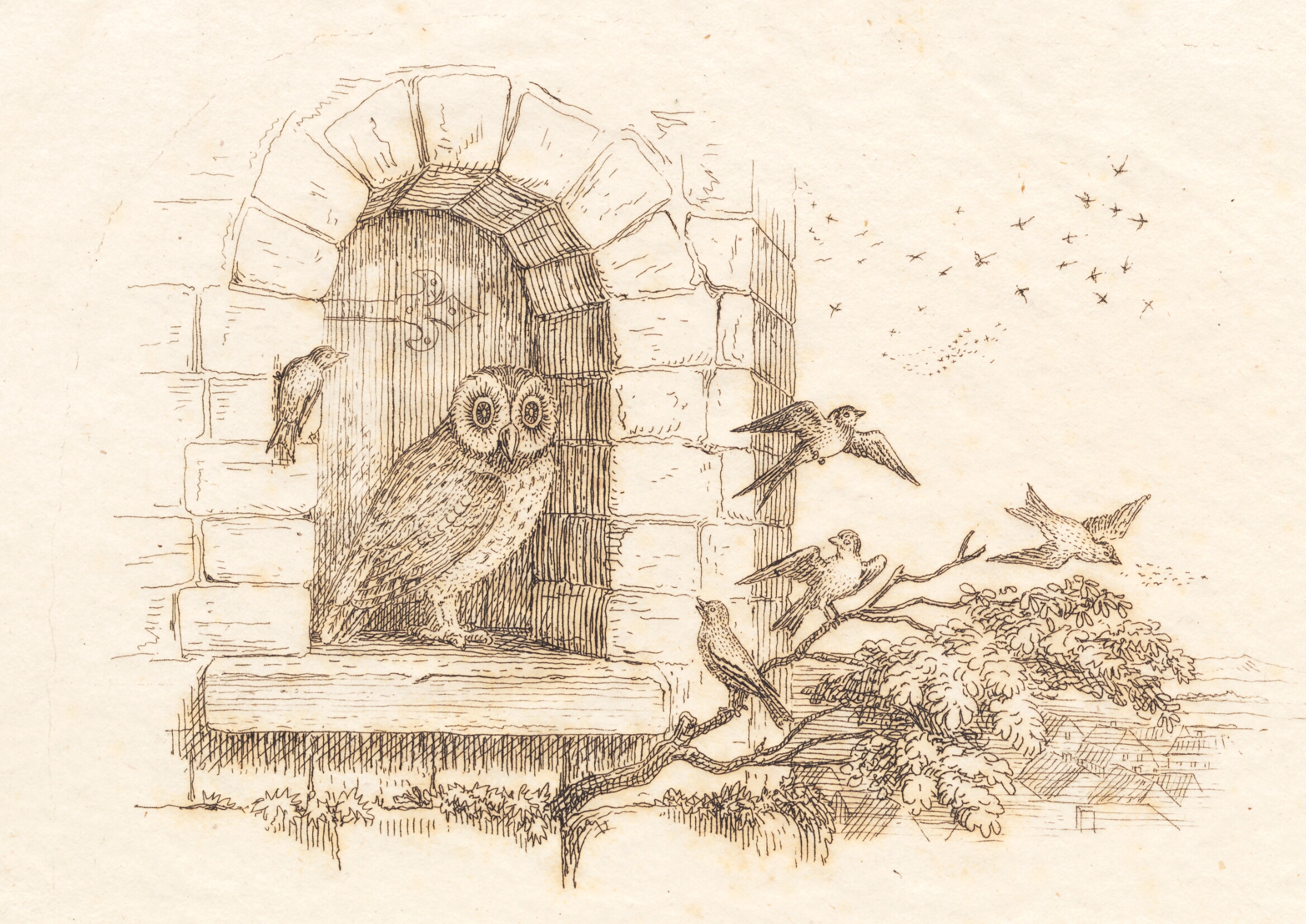 Illustration til "Halvhundrede Fabler for Børn" af Hey