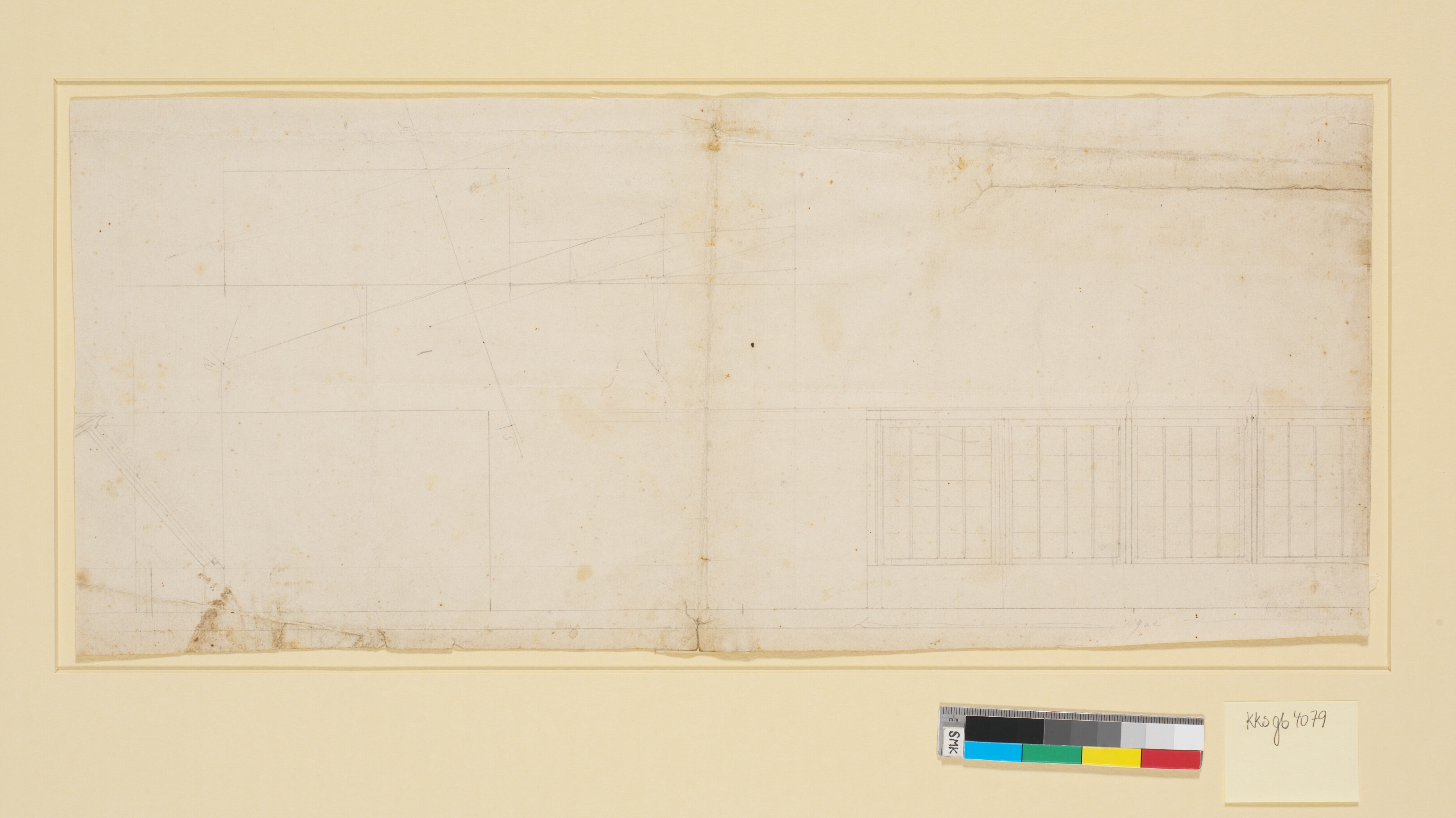 Snit og opstalt af et drivhus, formodentlig til Spurveskjul
