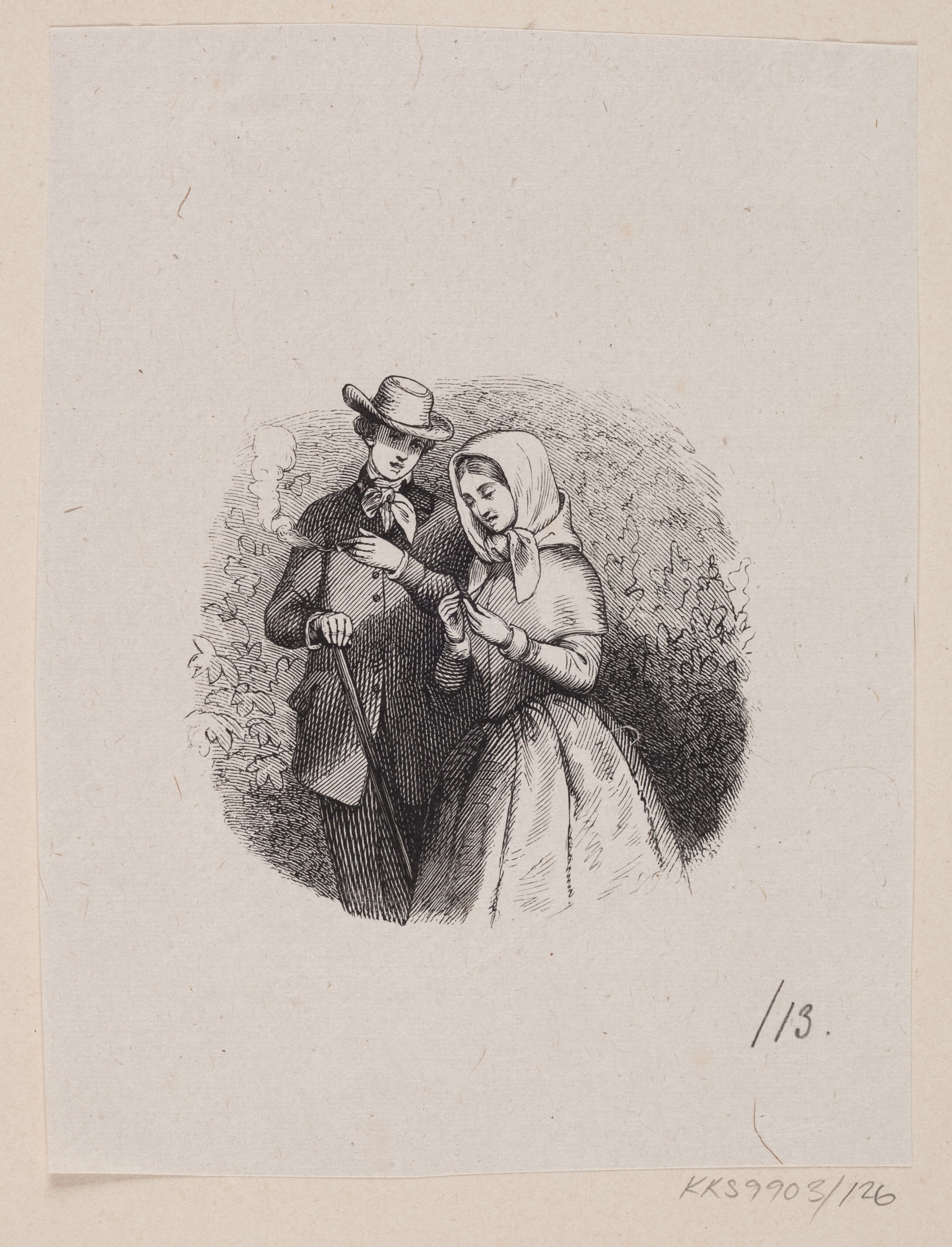 Illustration til "Det Gamle Huus" i H.C. Andersen, "Eventyr og Historier", Bind 2