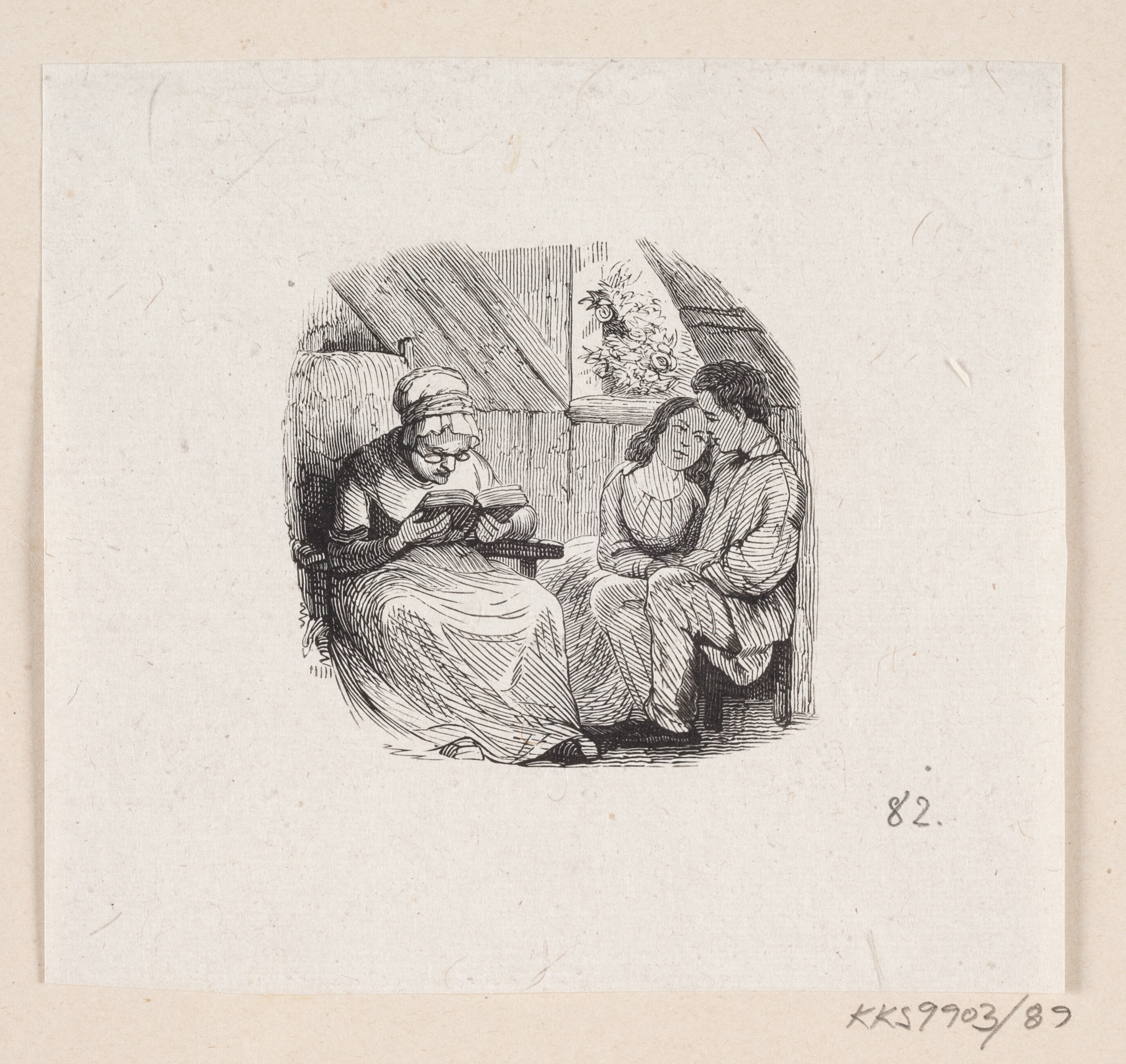 Illustration til "Snedronningen" i H.C. Andersen, "Eventyr og Historier", Bind 1