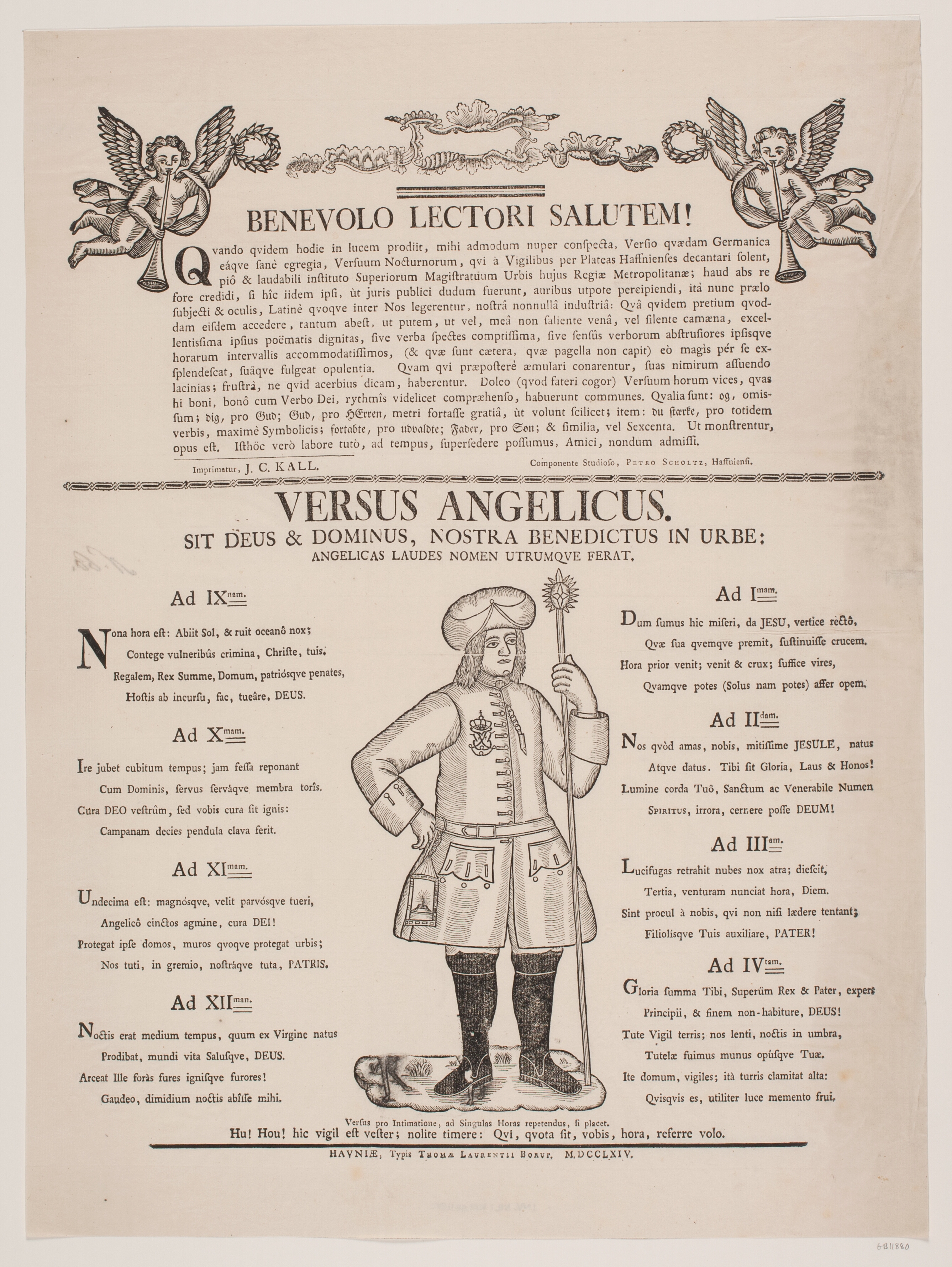 Flyveblad med vægter og vægtervers