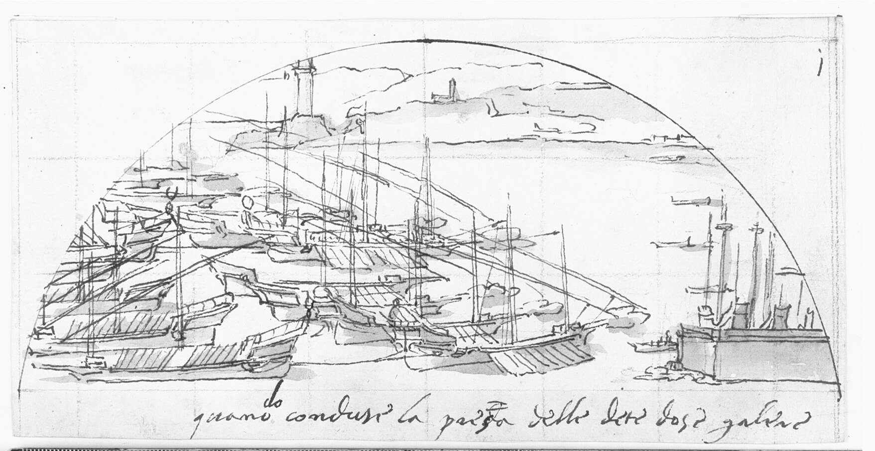 Galejer ved indsejlingen til et fort