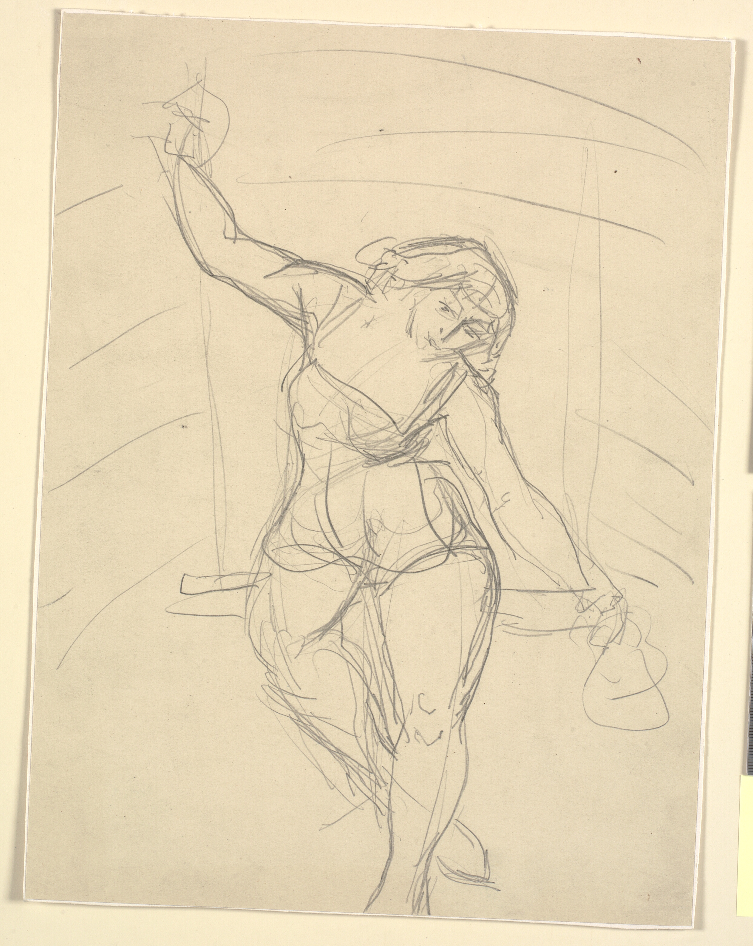 Kvindelig artist siddende på trapez