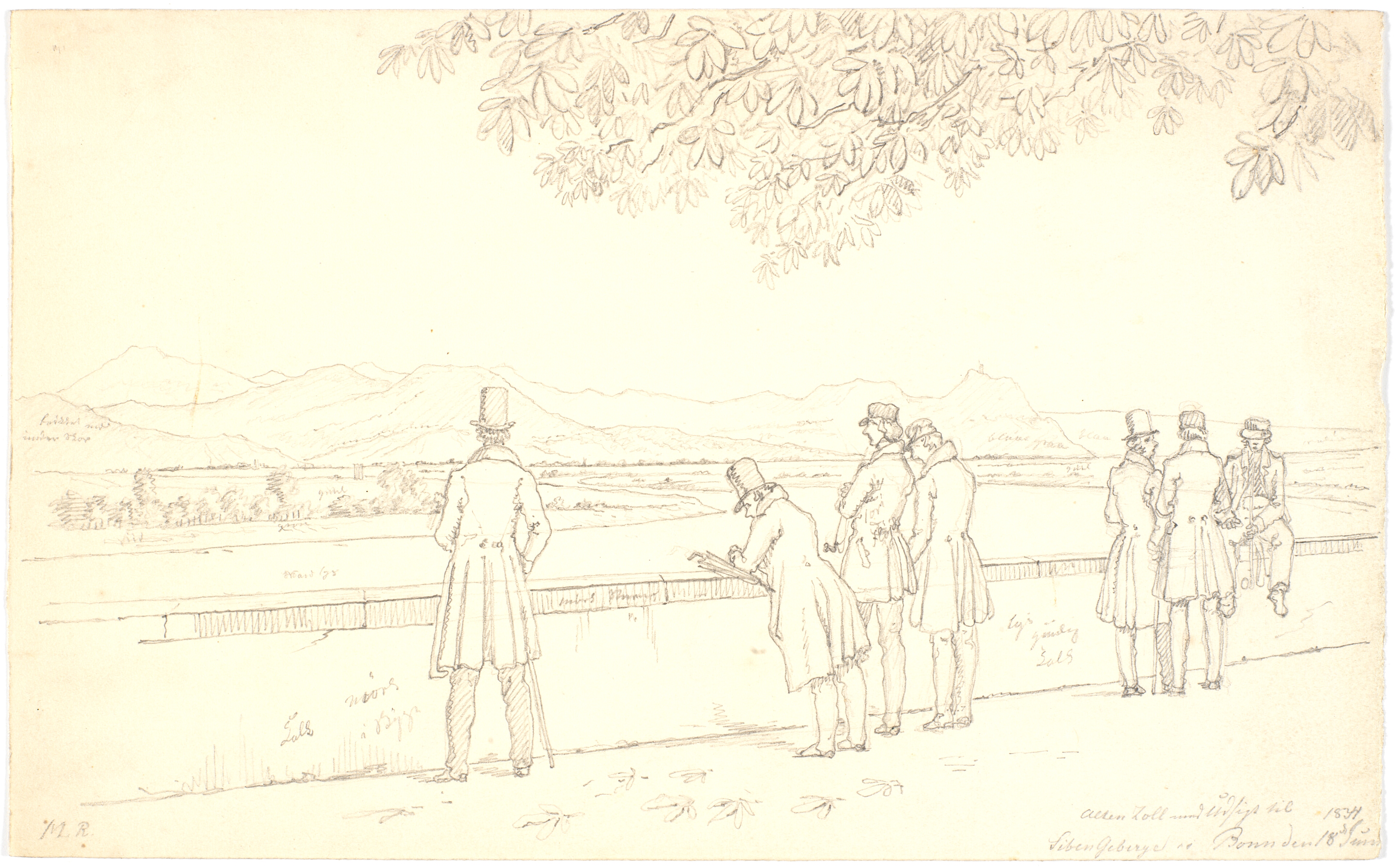 Alten Zoll med udsigt til Siben Gebirge