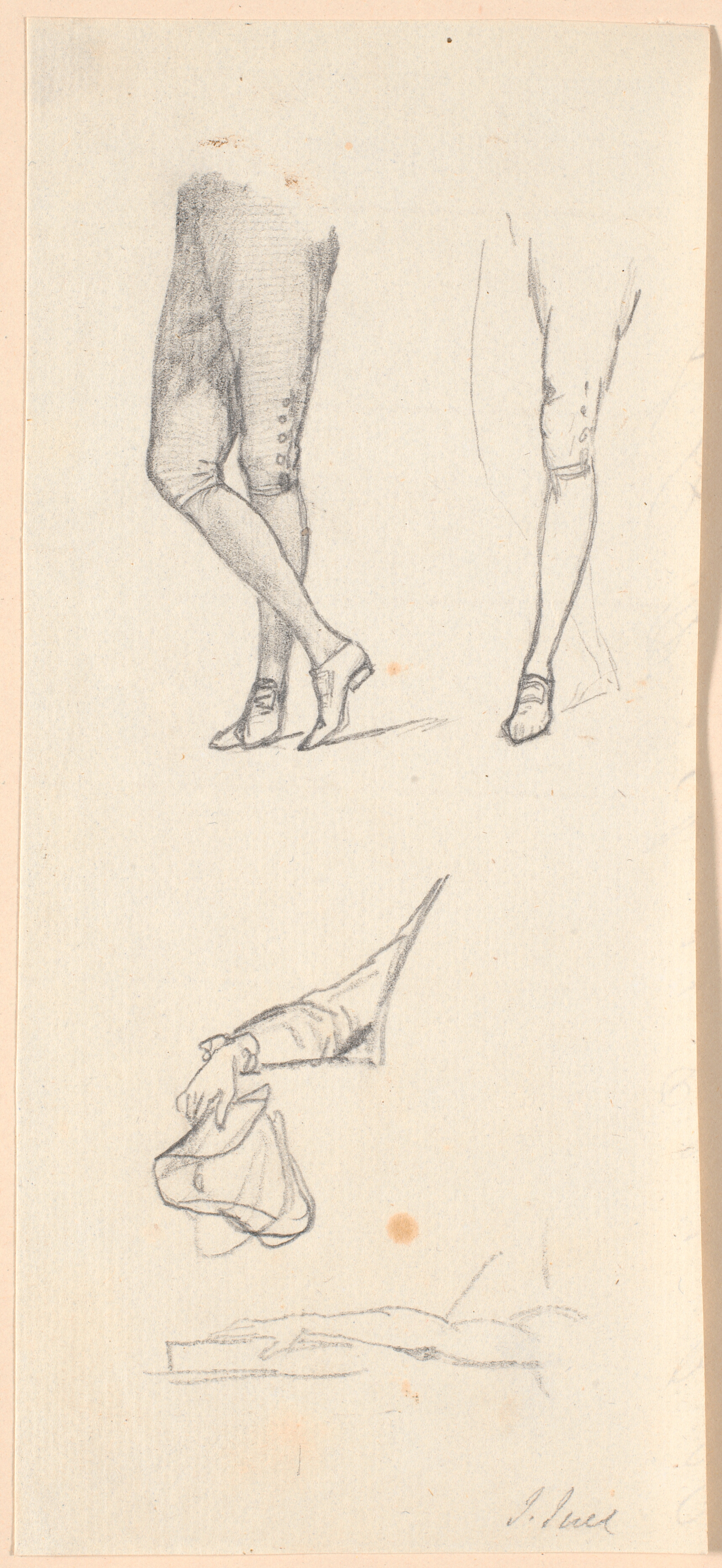 Ben og armstudier til portrættet af Frederik den sjette